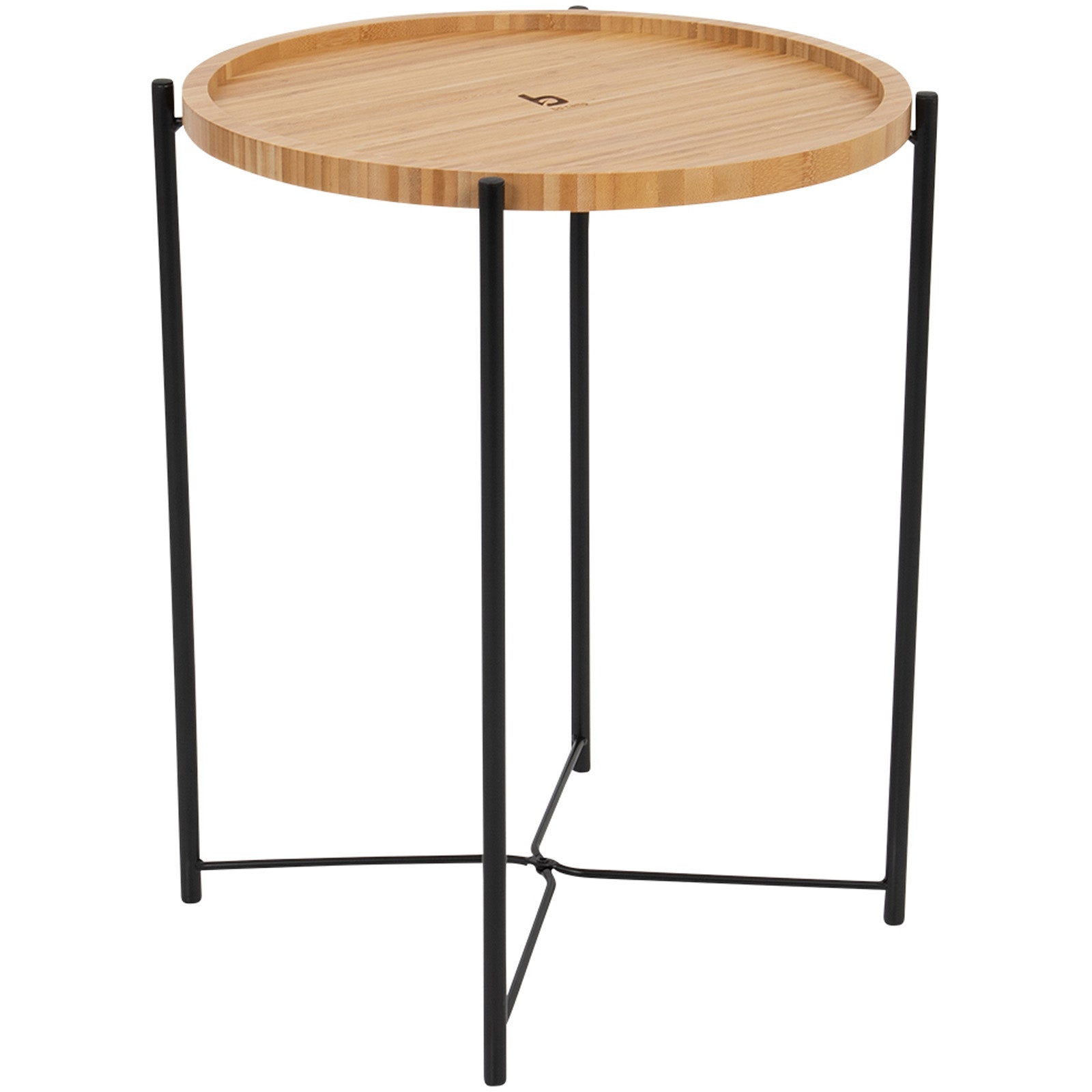 BO-CAMP camping table side table Carnaby L tray BBQ folding table bamboo wood
