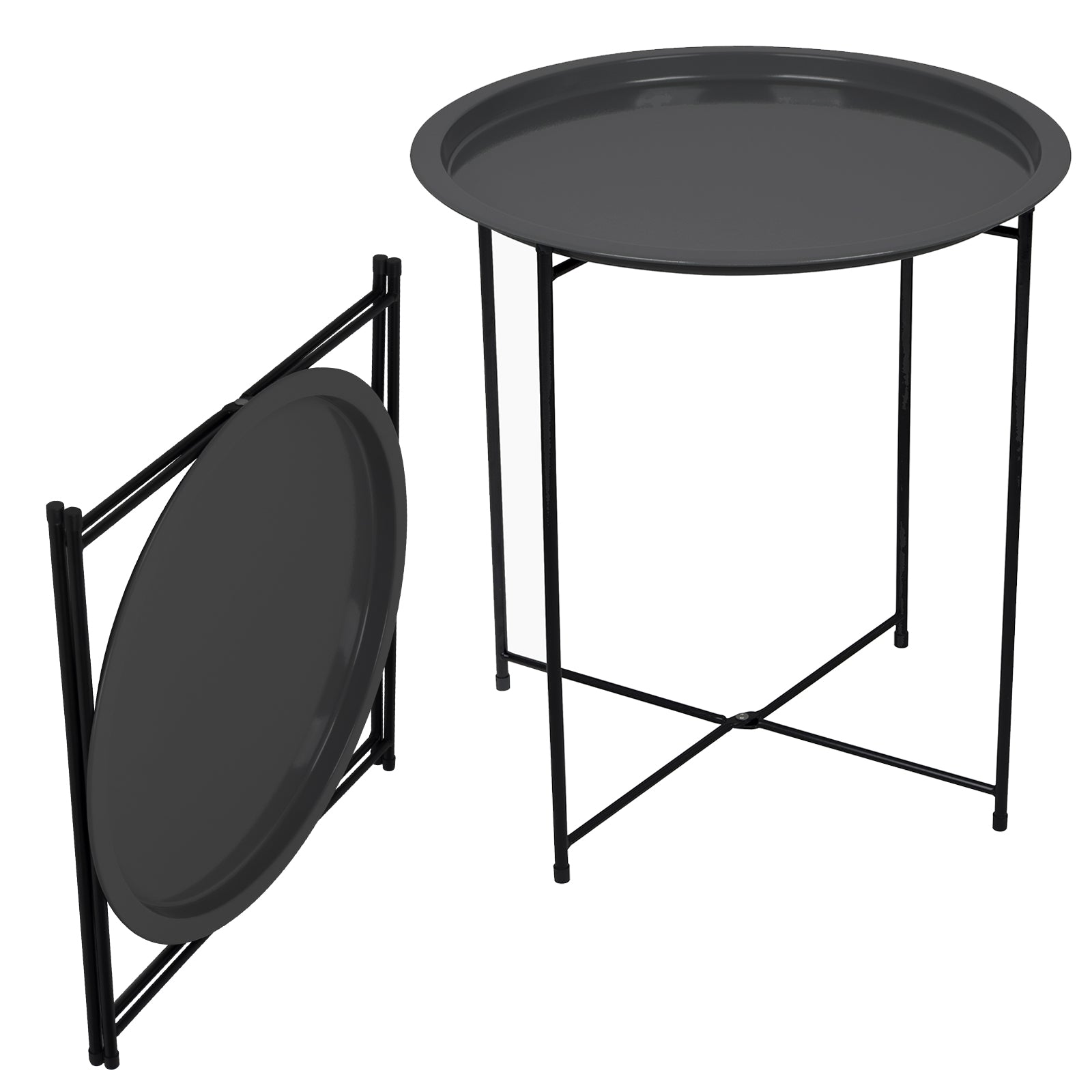 BO-CAMP Side Table Harlem Tray Camping Garden Folding Table Grill BBQ 46x50
