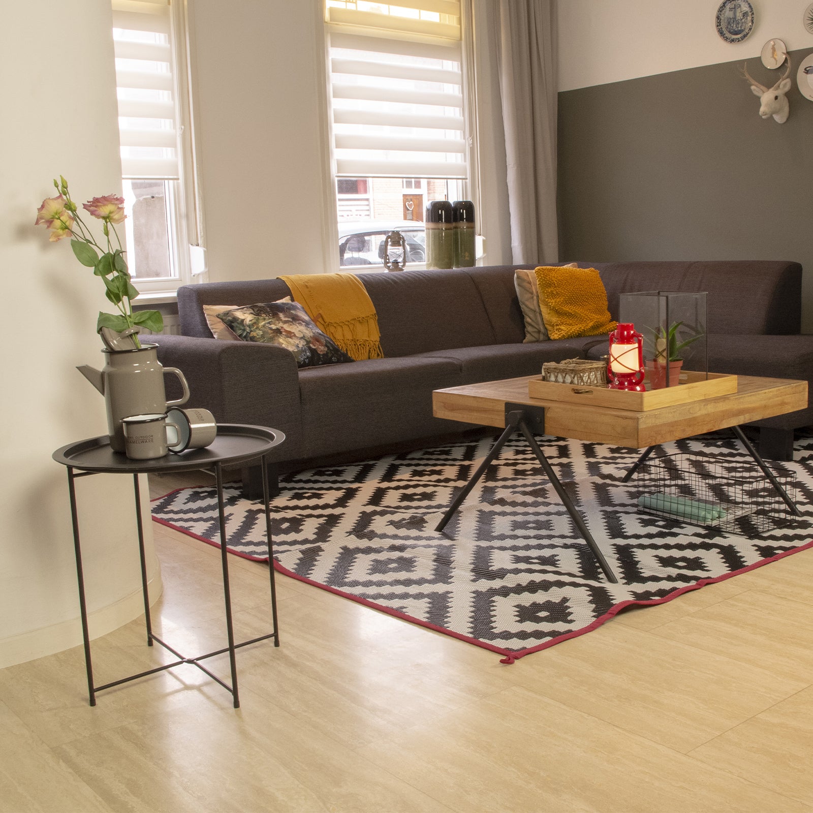 BO-CAMP Beistelltisch Harlem Tablett Camping Garten Klapp Tisch Grill BBQ 46x50