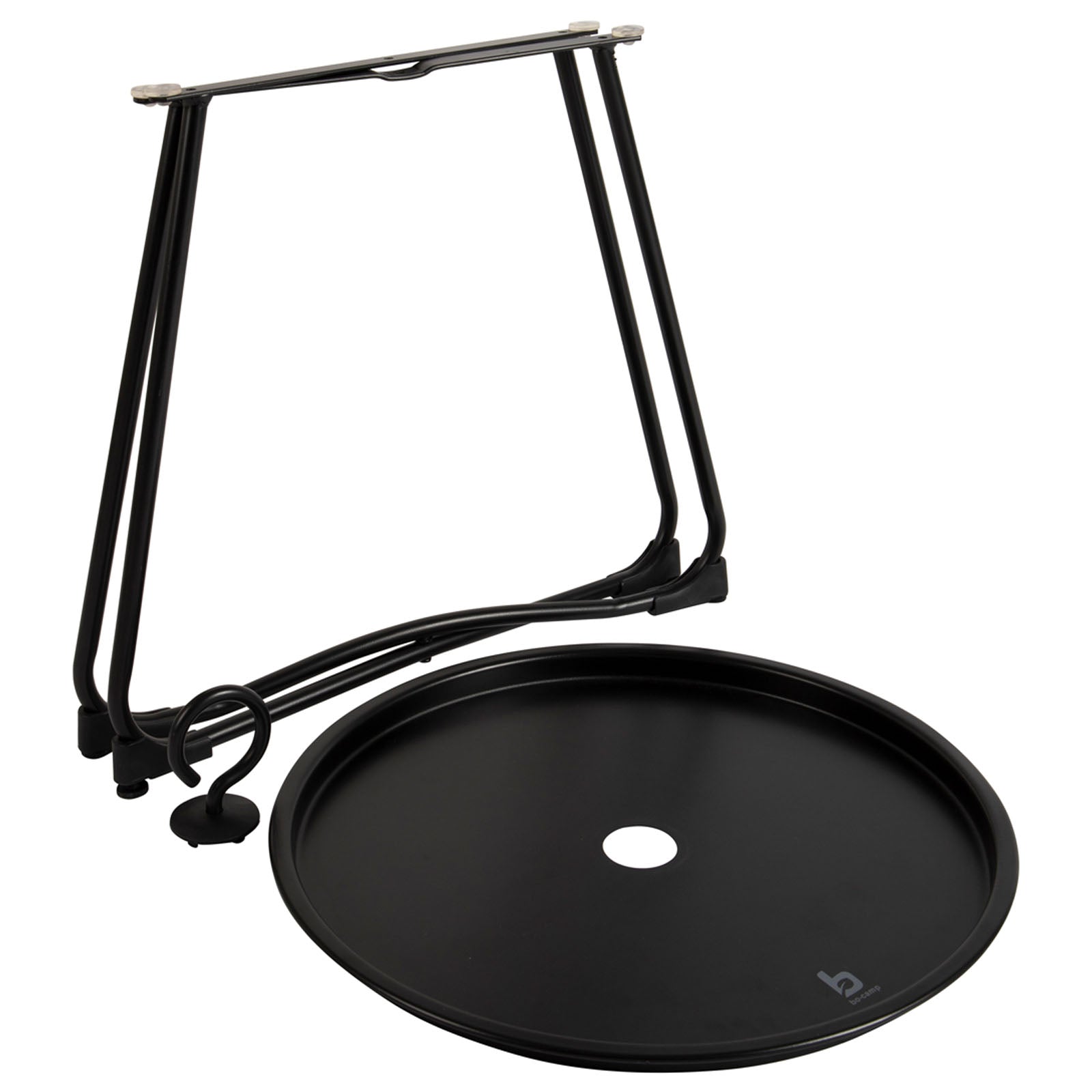 BO-CAMP Industrial Garden Side Table Palmetto Tray Camping Folding Table Ø45