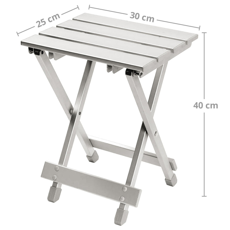 BO-CAMP Mini tabouret pliant en aluminium table de camping tabouret de pêche tabouret pliant siège pliable
