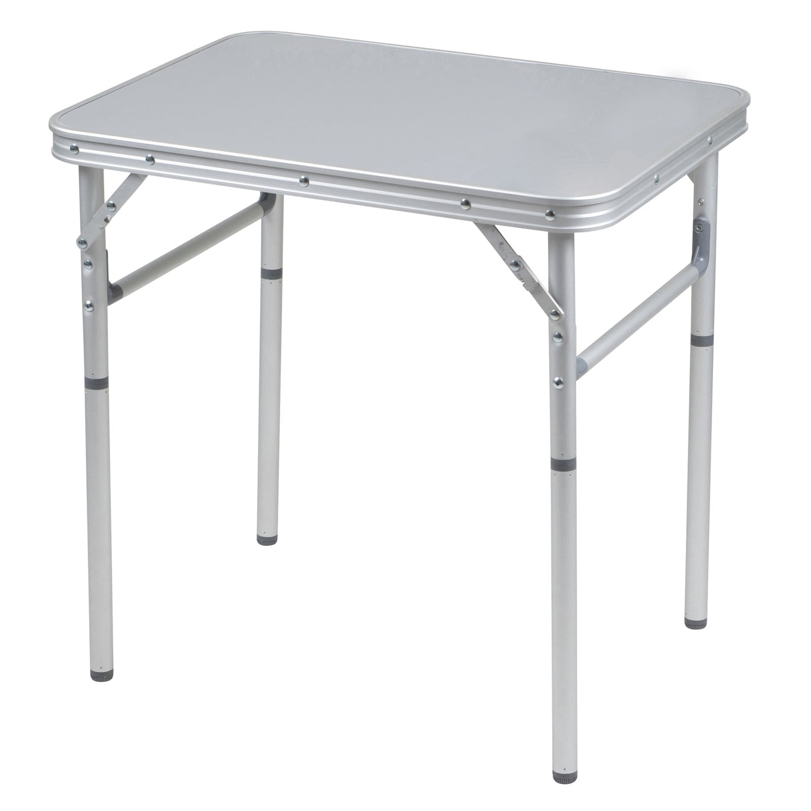 BO-CAMP Aluminium Mini-kampeertafel Premium - Klaptafel, koffertafel, opvouwbare tafel met 2 hoogtes