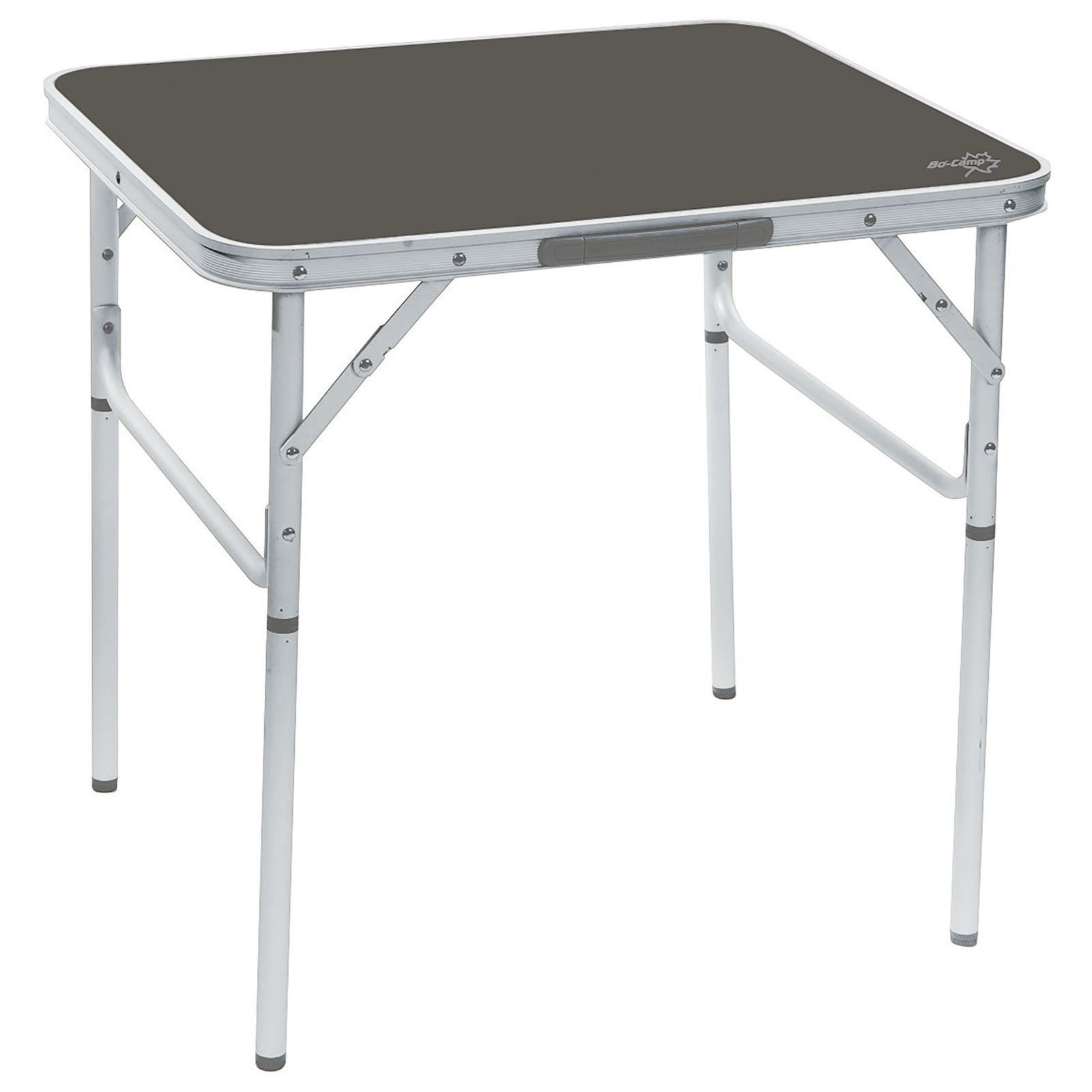 BO-CAMP Table de camping pliante en aluminium 2 hauteurs