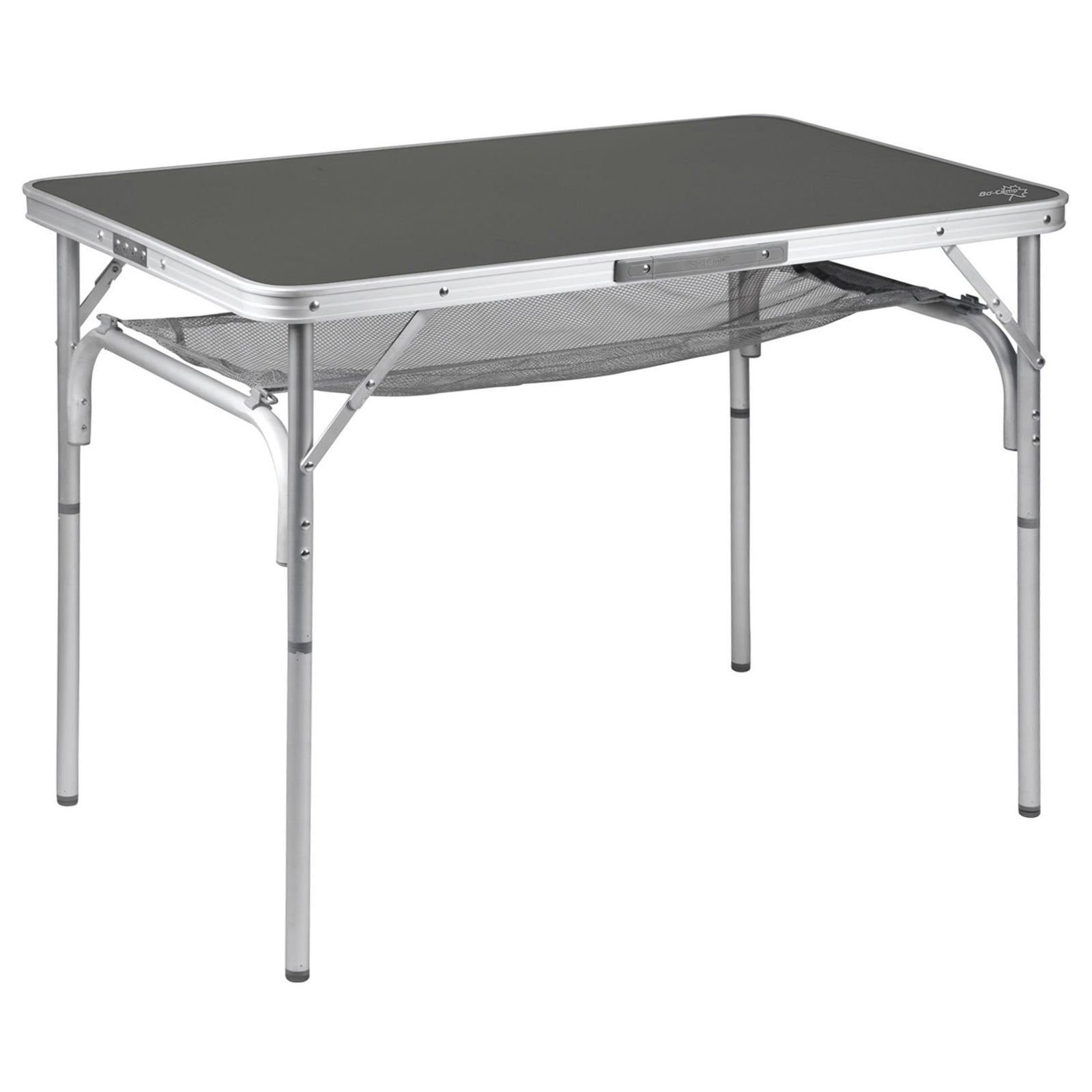 BO-CAMP Table de camping pliante en aluminium 2 hauteurs