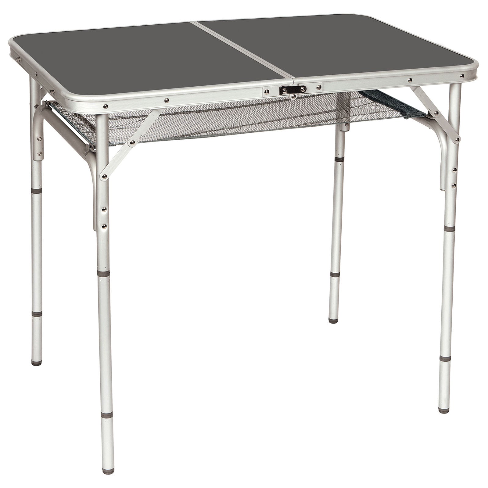 Table pliante en aluminium BO-CAMP, table de camping, table d'appoint, table pliante, table valise, 4 hauteurs