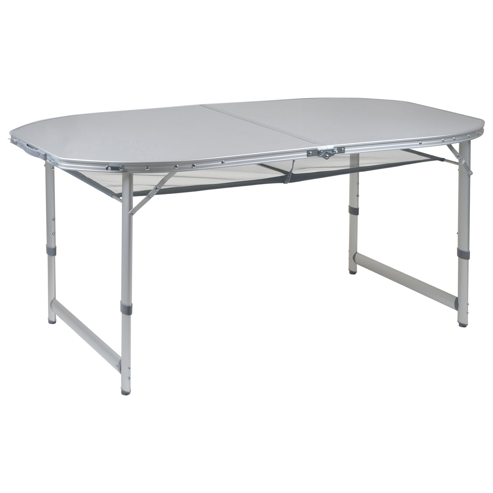 BO-CAMP Table de camping pliante en aluminium 3 hauteurs
