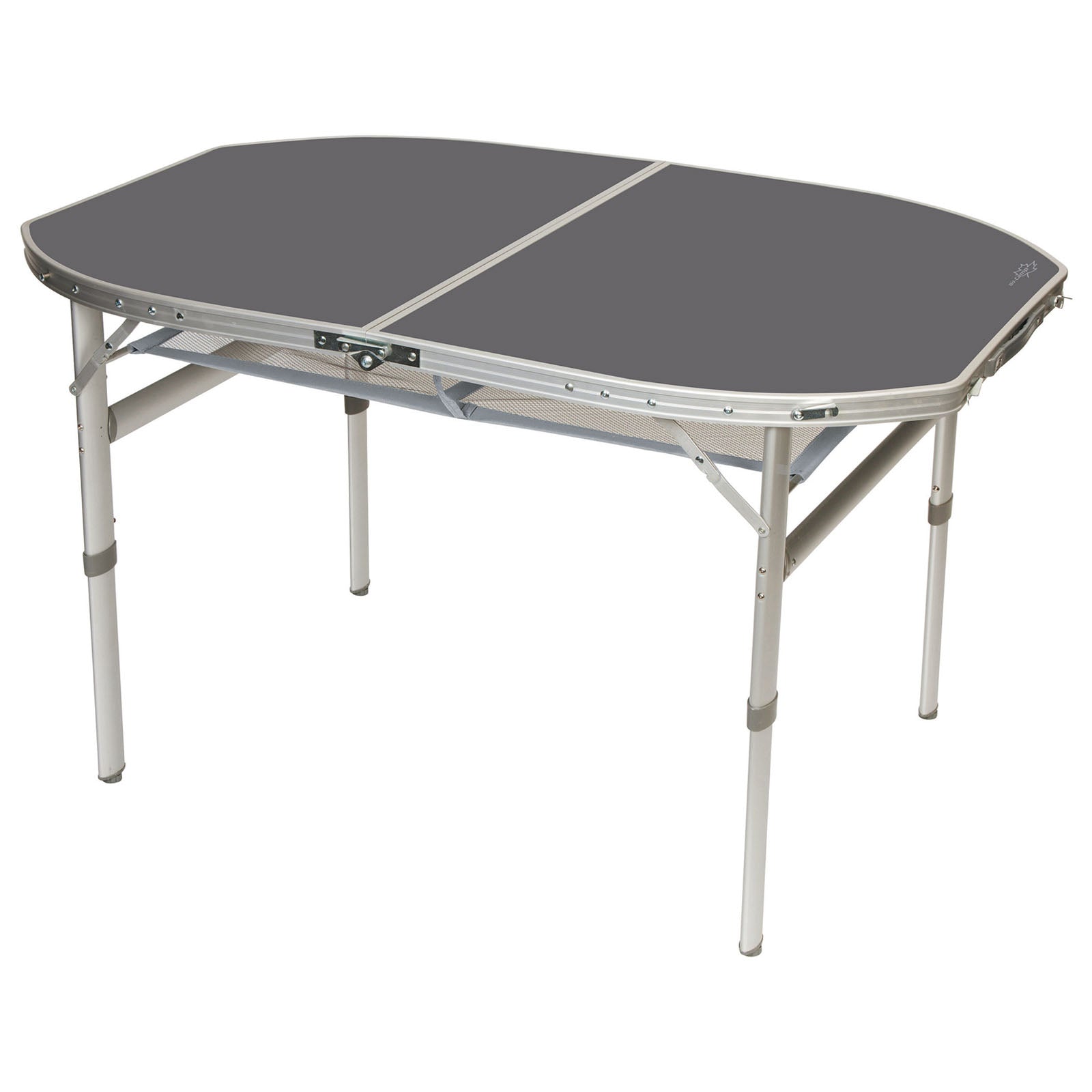 BO-CAMP Table de camping pliante en aluminium 2 hauteurs