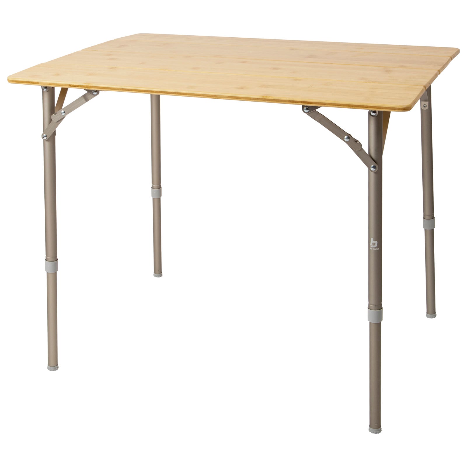 BO-CAMP Camping Garden Table Folding Table Folding Table Foldable Adjustable Aluminum Bamboo