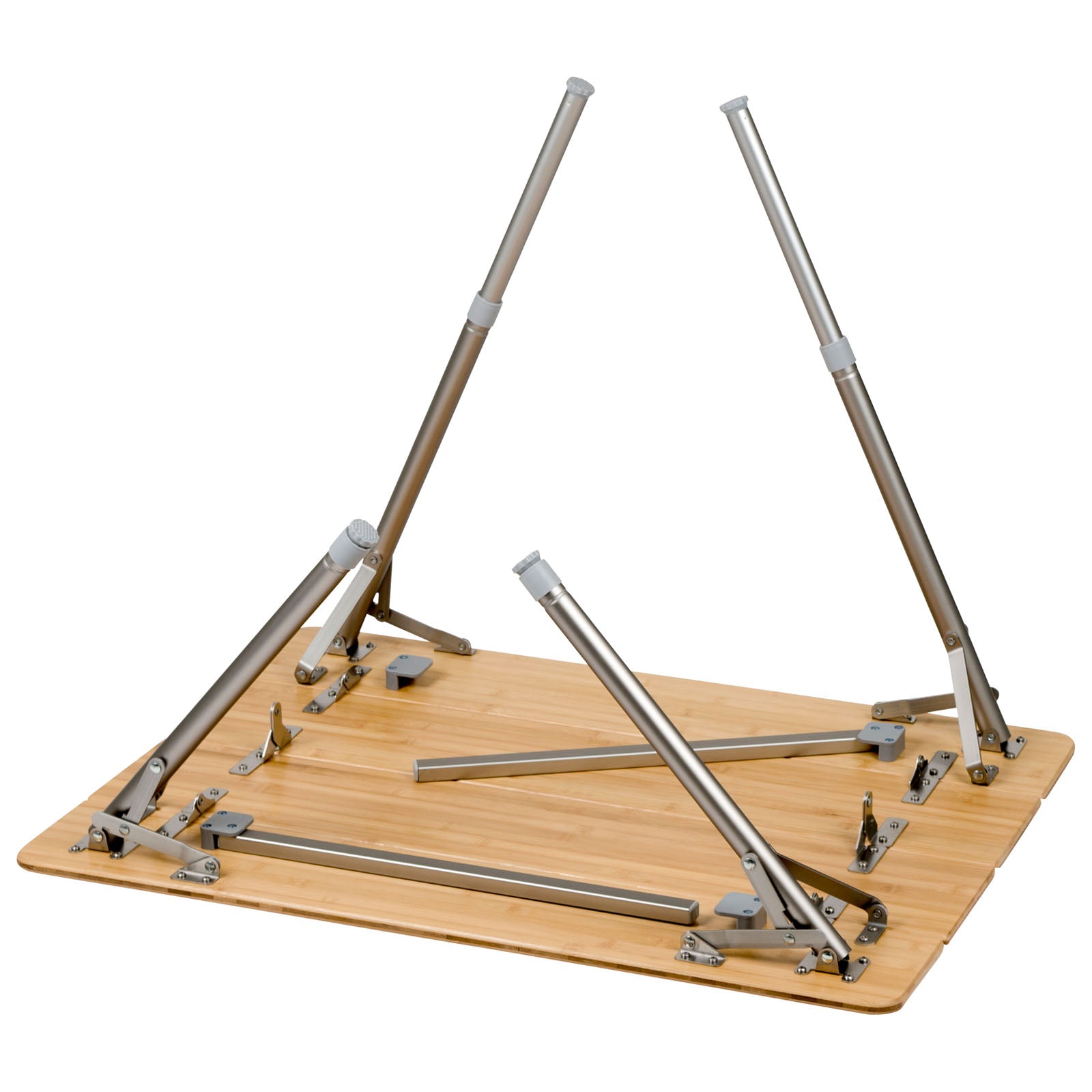 BO-CAMP Table de jardin de camping Table pliante Table pliante Table pliante pliable réglable en aluminium Bambou