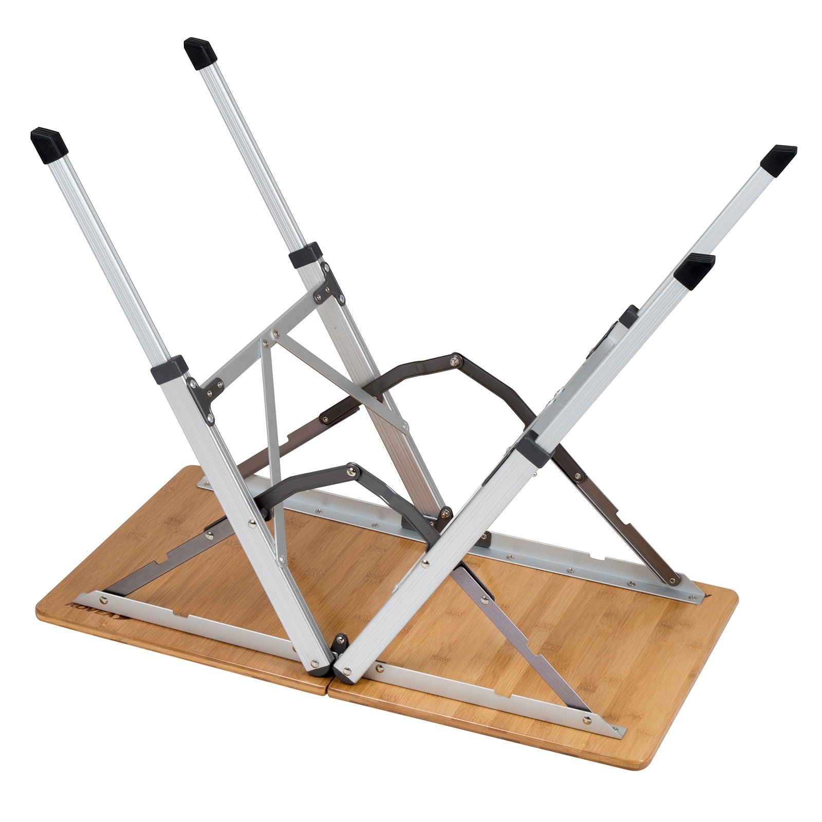 BO-CAMP Table de jardin de camping Table pliante Table pliante Table pliante pliable réglable en aluminium Bambou