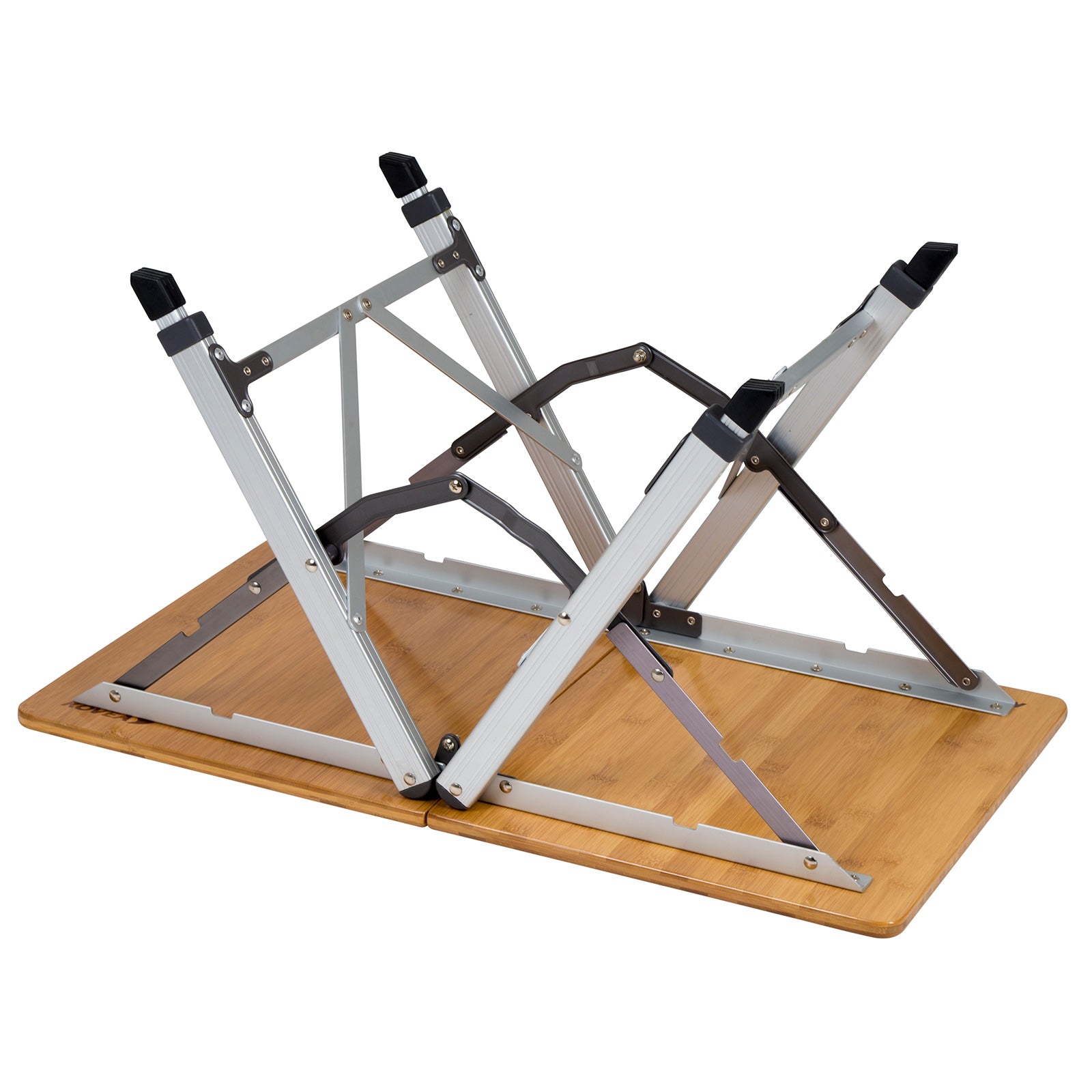 BO-CAMP Camping Garden Table Folding Table Folding Table Foldable Adjustable Aluminum Bamboo