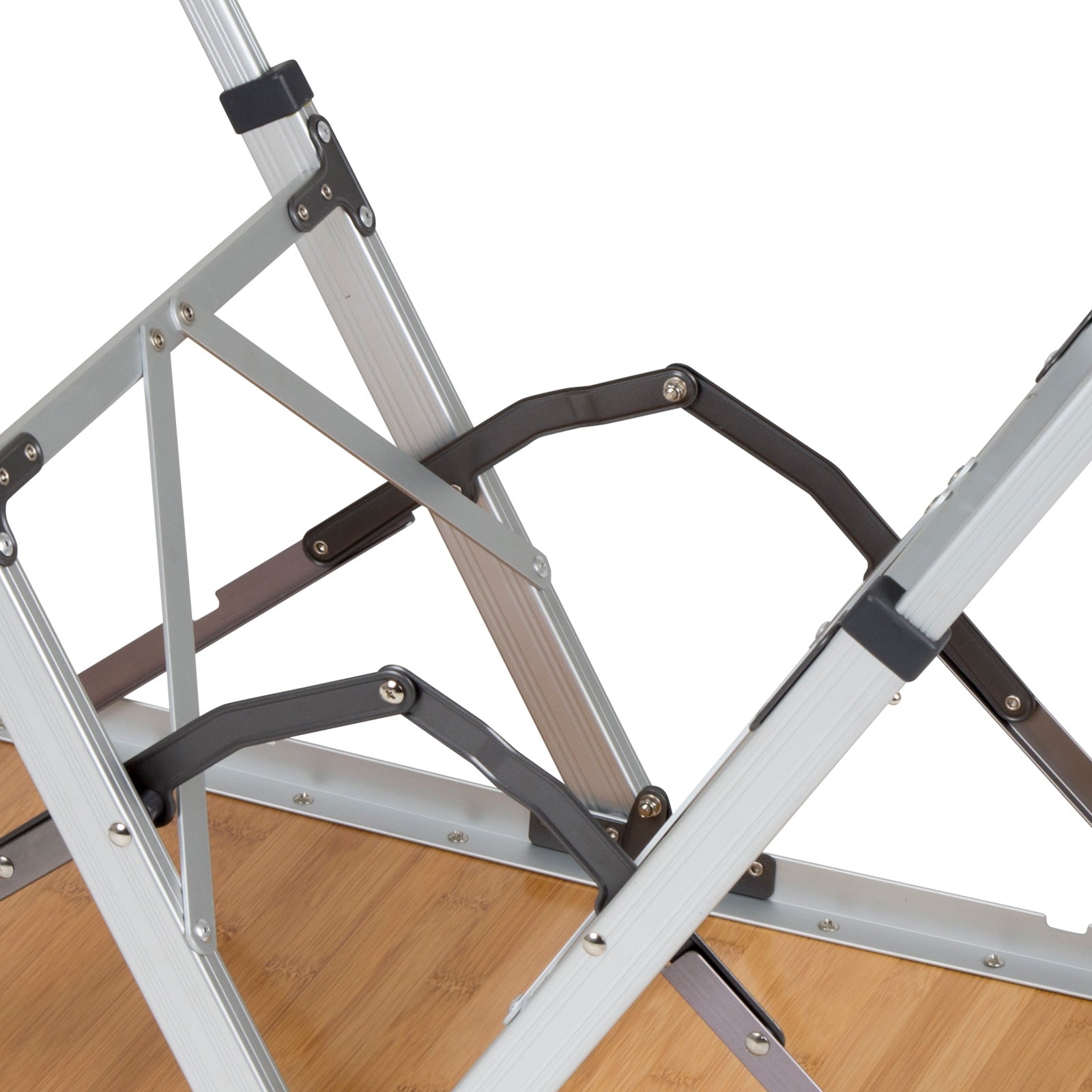 BO-CAMP Camping Garden Table Folding Table Folding Table Foldable Adjustable Aluminum Bamboo