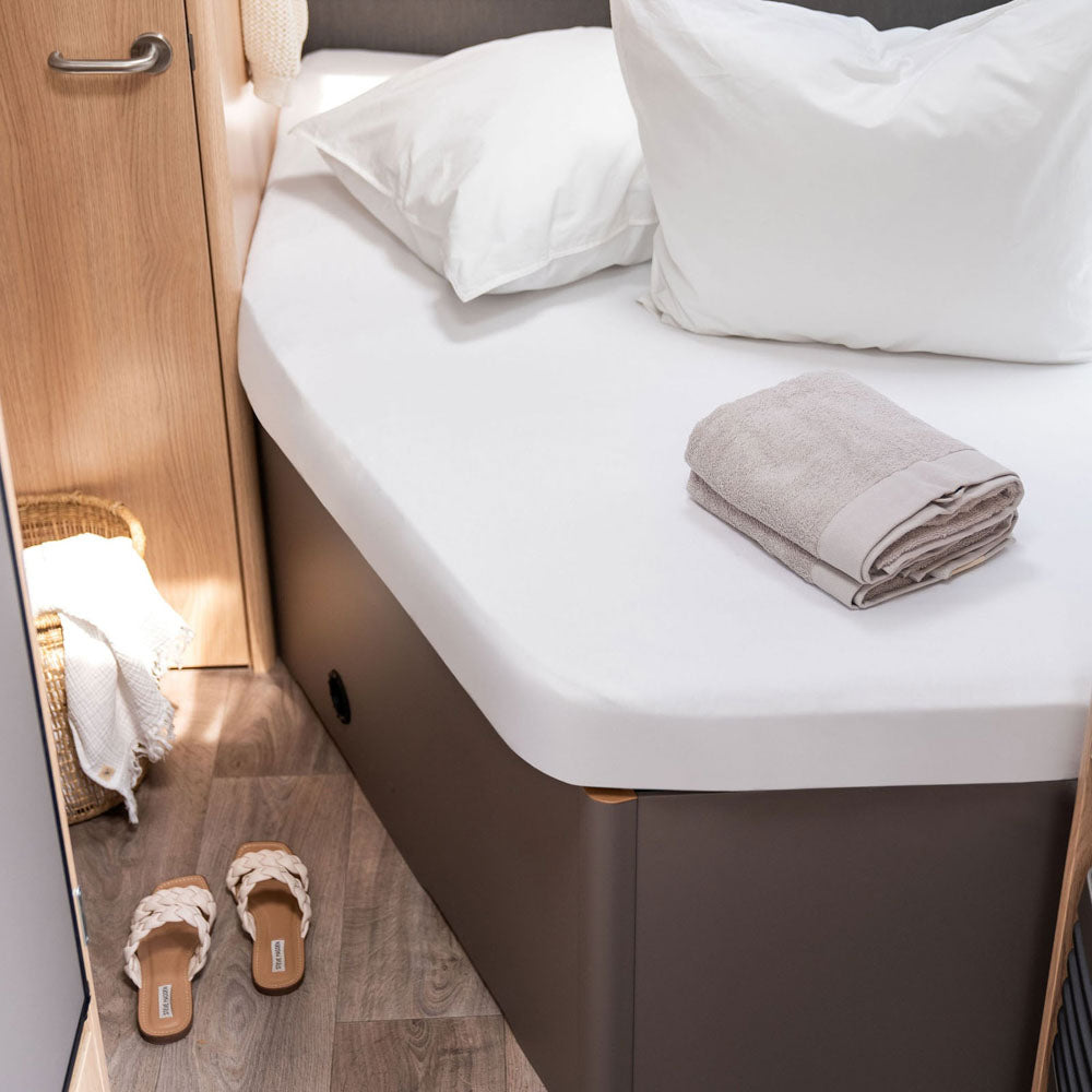 Drap housse Jersey Multifit pour lits français. Gauche