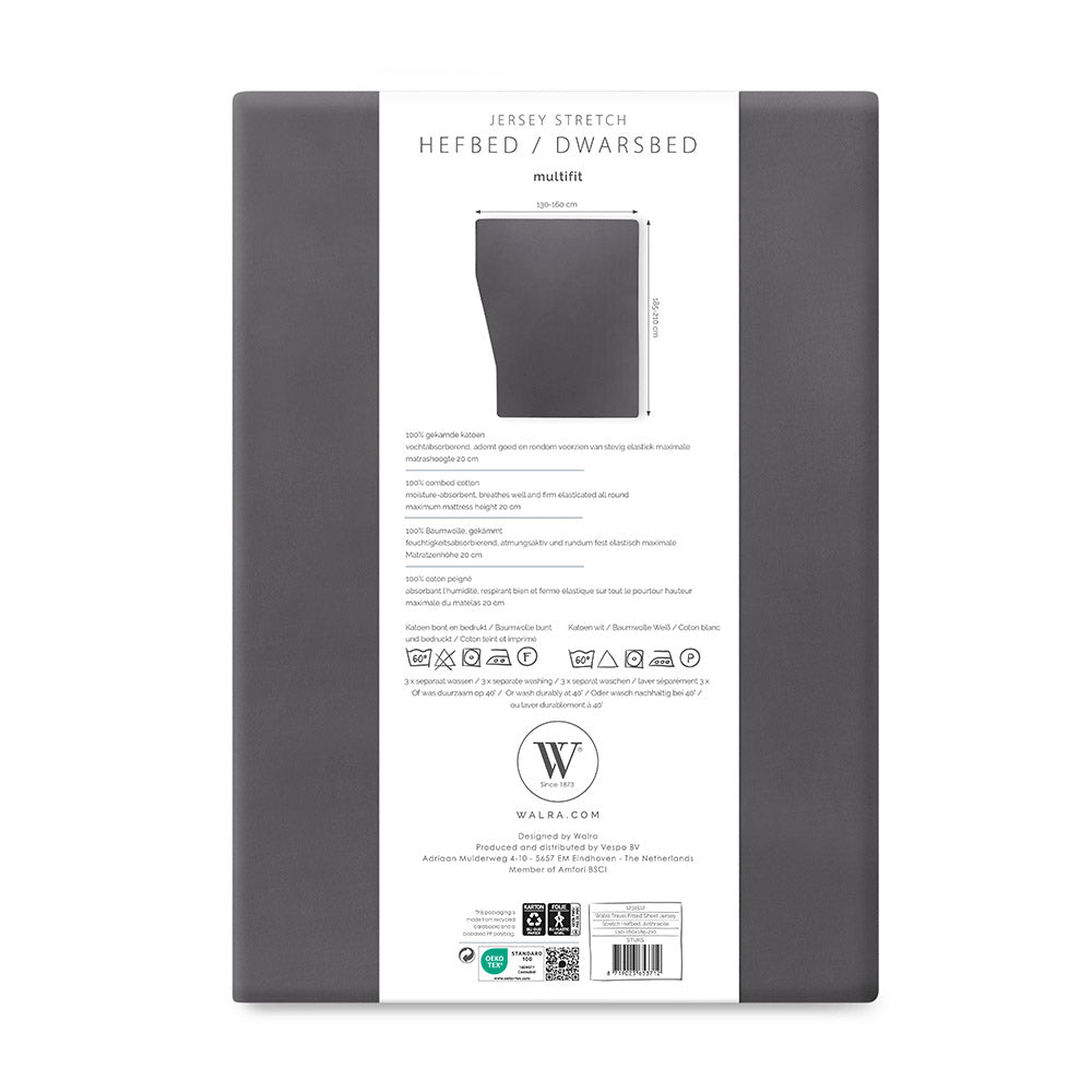 Fitted sheet Jersey Multifit pull-down bed transverse bed