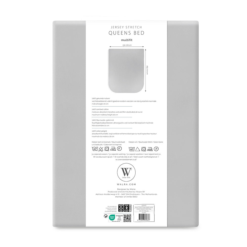 Jersey Multifit fitted sheet for queen beds