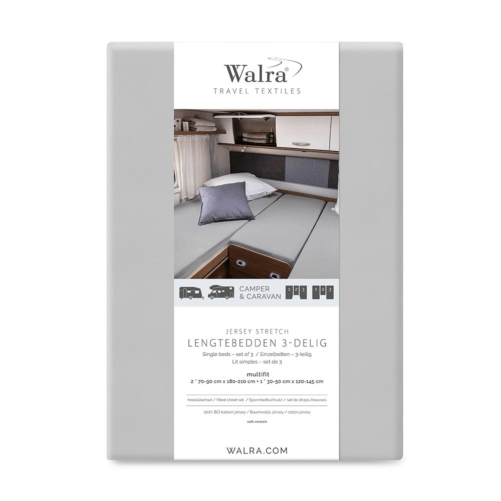 Parure de draps housse WALRA Jersey Multifit lit arrière 3 pièces coton OEKOTEX