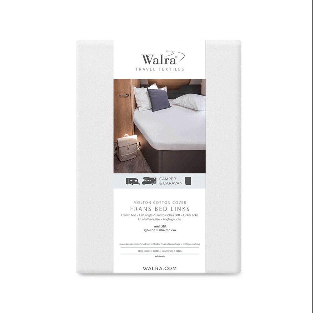 WALRA fitted sheet Molton Multifit French beds Left OEKOTEX Cotton