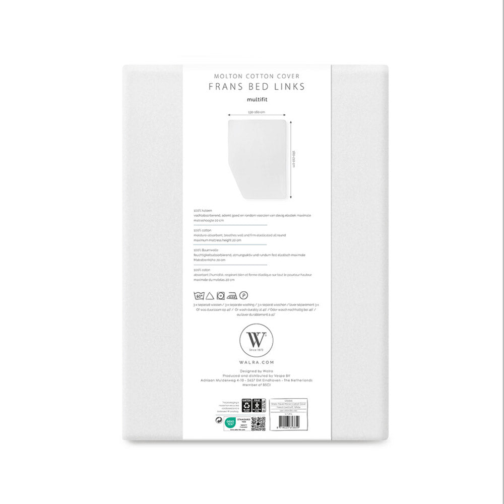 WALRA fitted sheet Molton Multifit French beds Left OEKOTEX Cotton