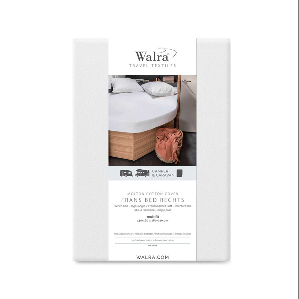 WALRA fitted sheet Molton Multifit French beds right 100% cotton