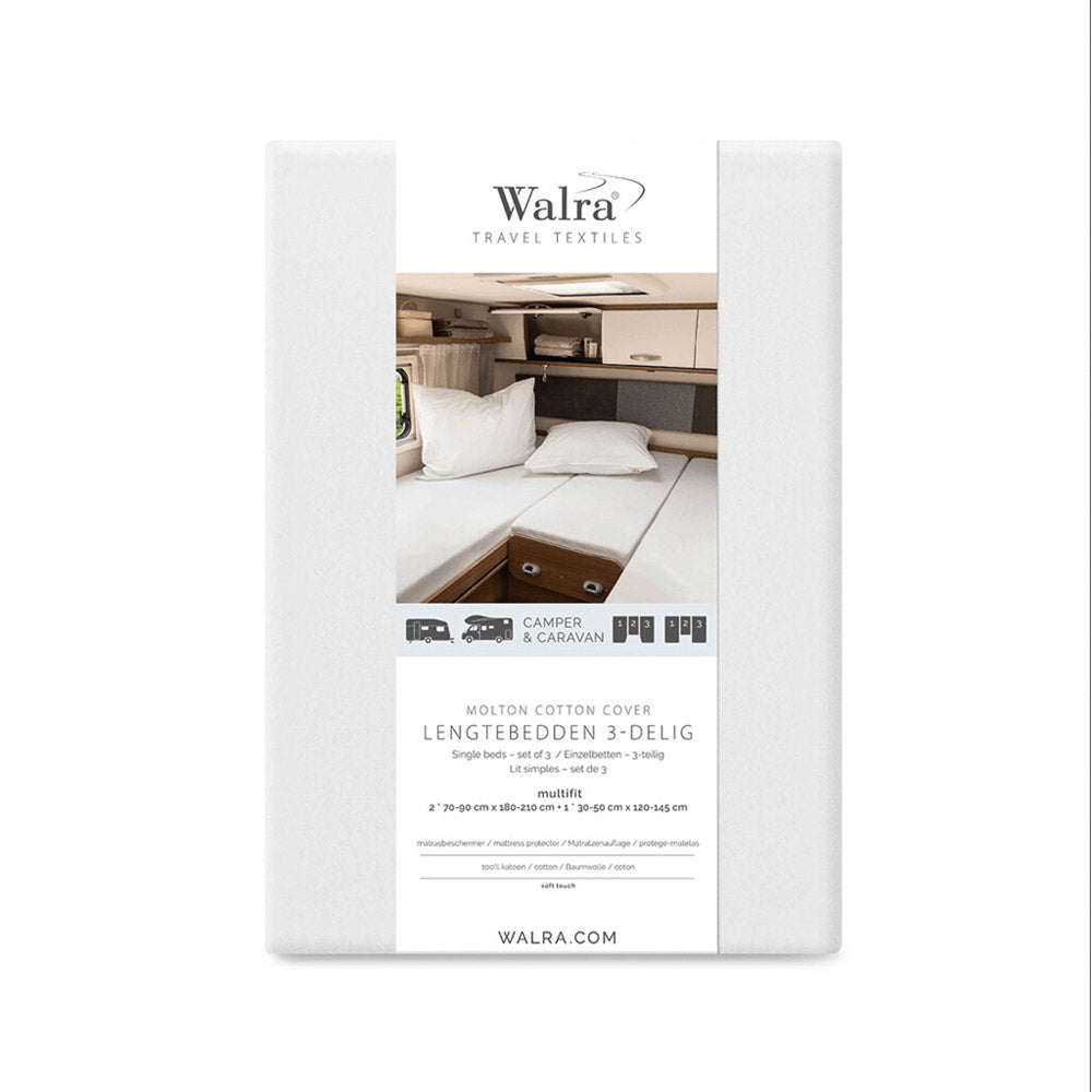 WALRA Spannbettlaken Set Molton Multifit Heck Bett 3 Teilig OEKOTEX Baumwolle