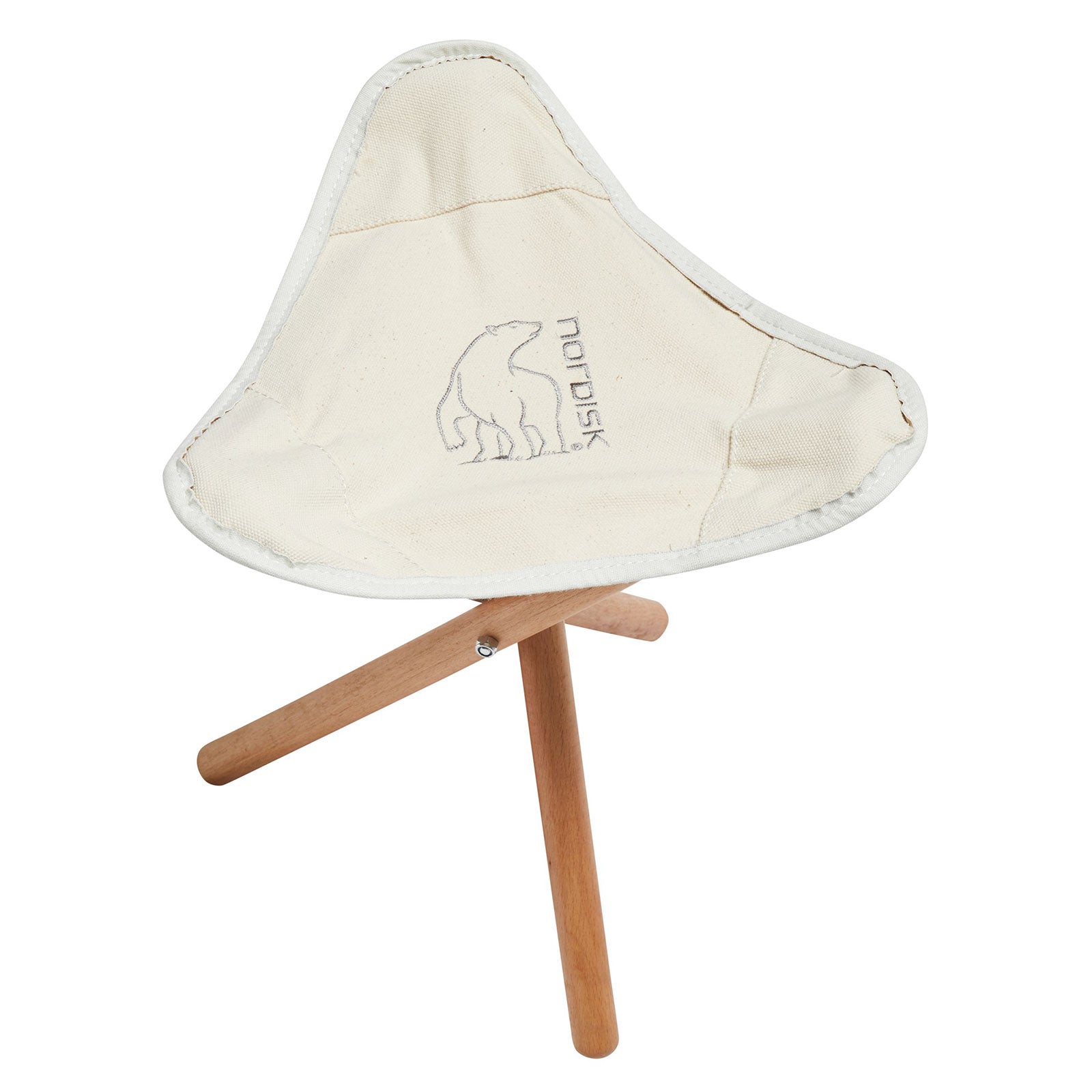 Tabouret de camping trépied NORDISK Rebild Tabouret pliant à 3 pieds XL en bois 100 % coton