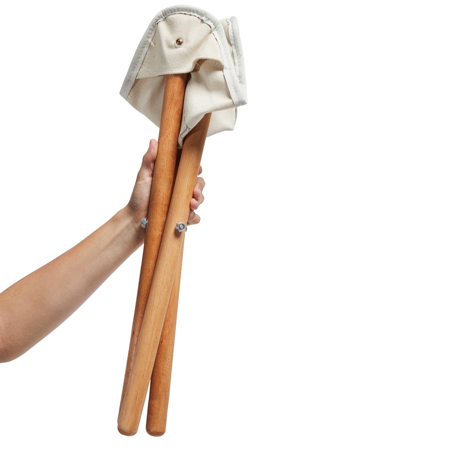 Tabouret de camping trépied NORDISK Rebild Tabouret pliant à 3 pieds XL en bois 100 % coton