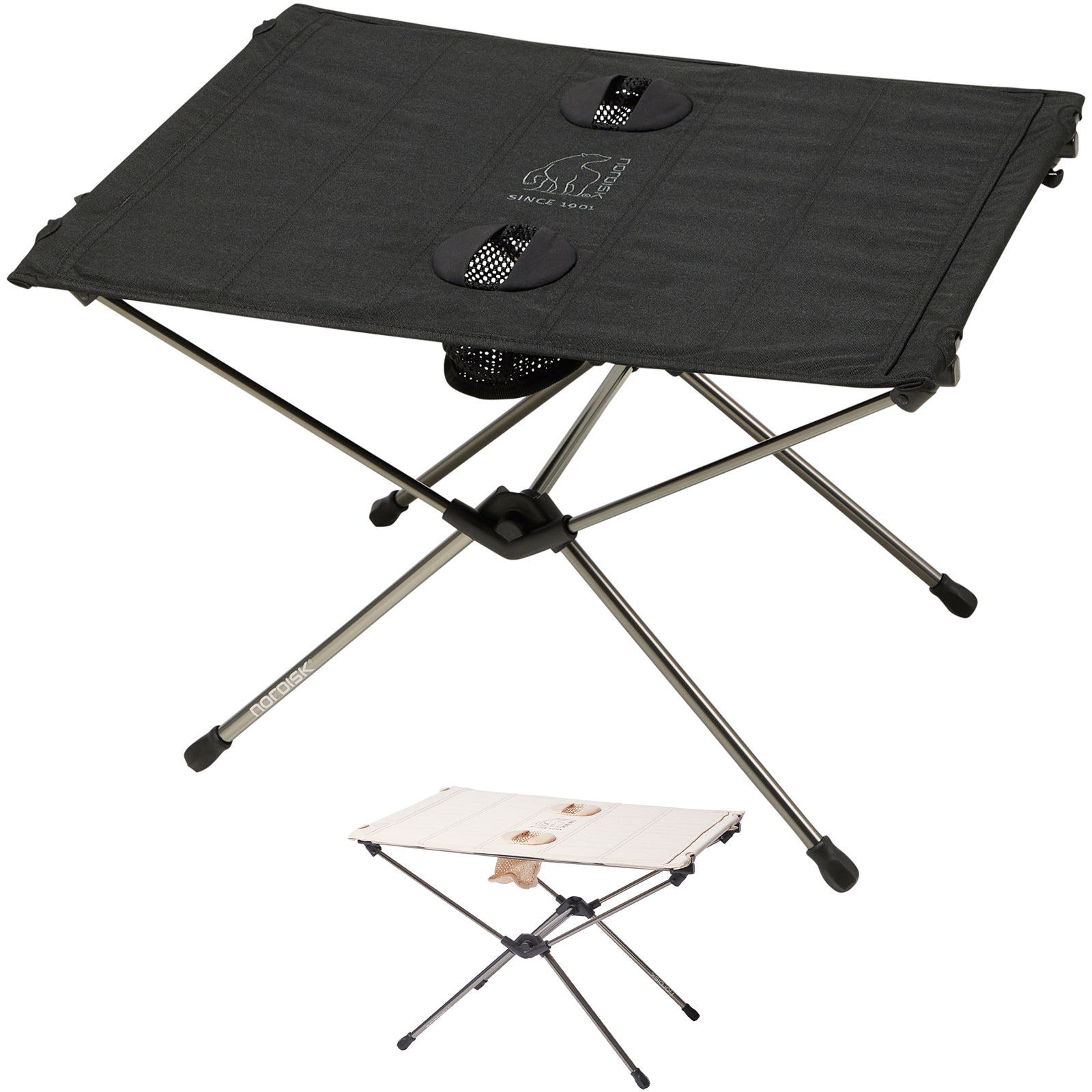 Table de camping NORDISK, table roulante, table pliante Risskov, table pliante, aluminium léger 58x39 cm