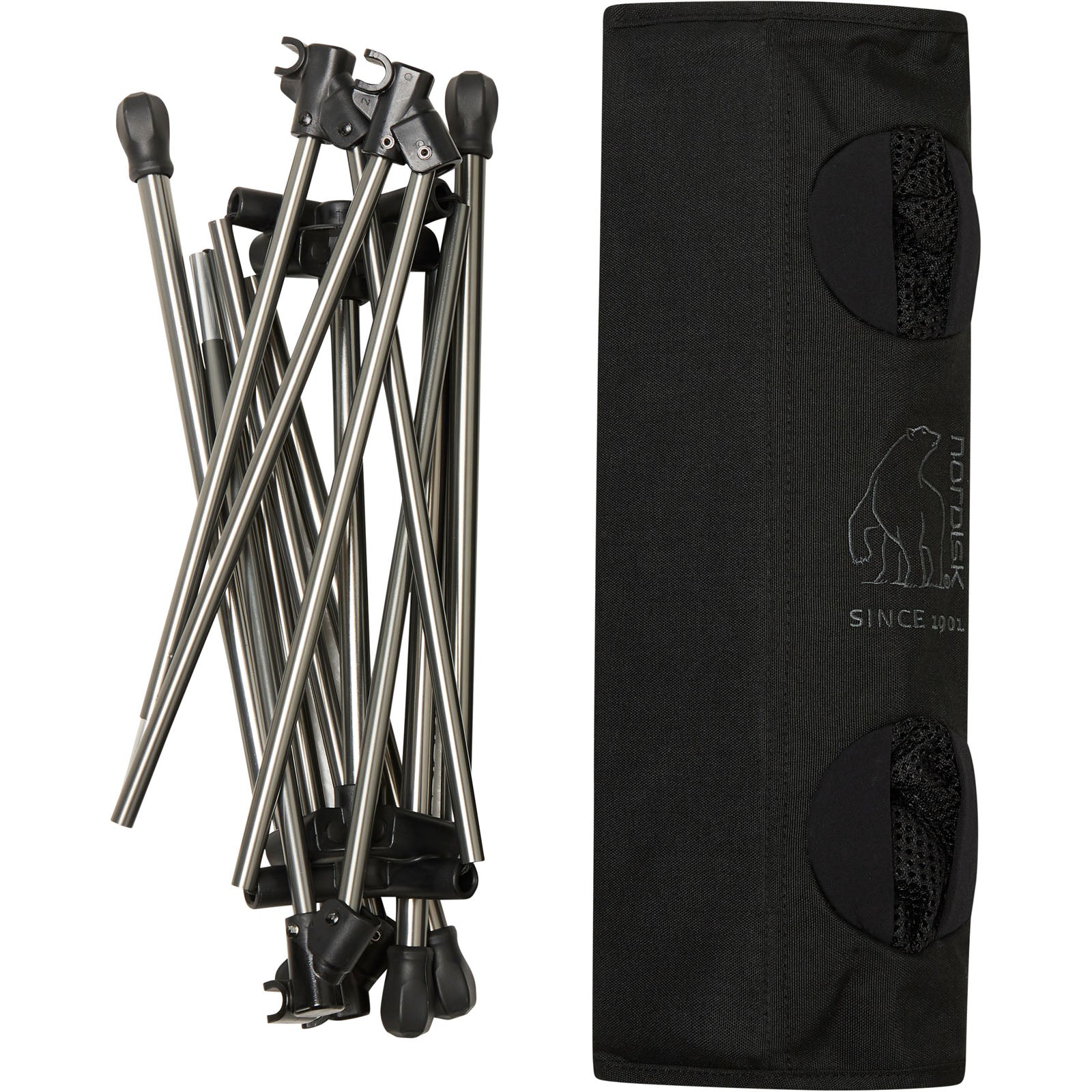 Table de camping NORDISK, table roulante, table pliante Risskov, table pliante, aluminium léger 58x39 cm