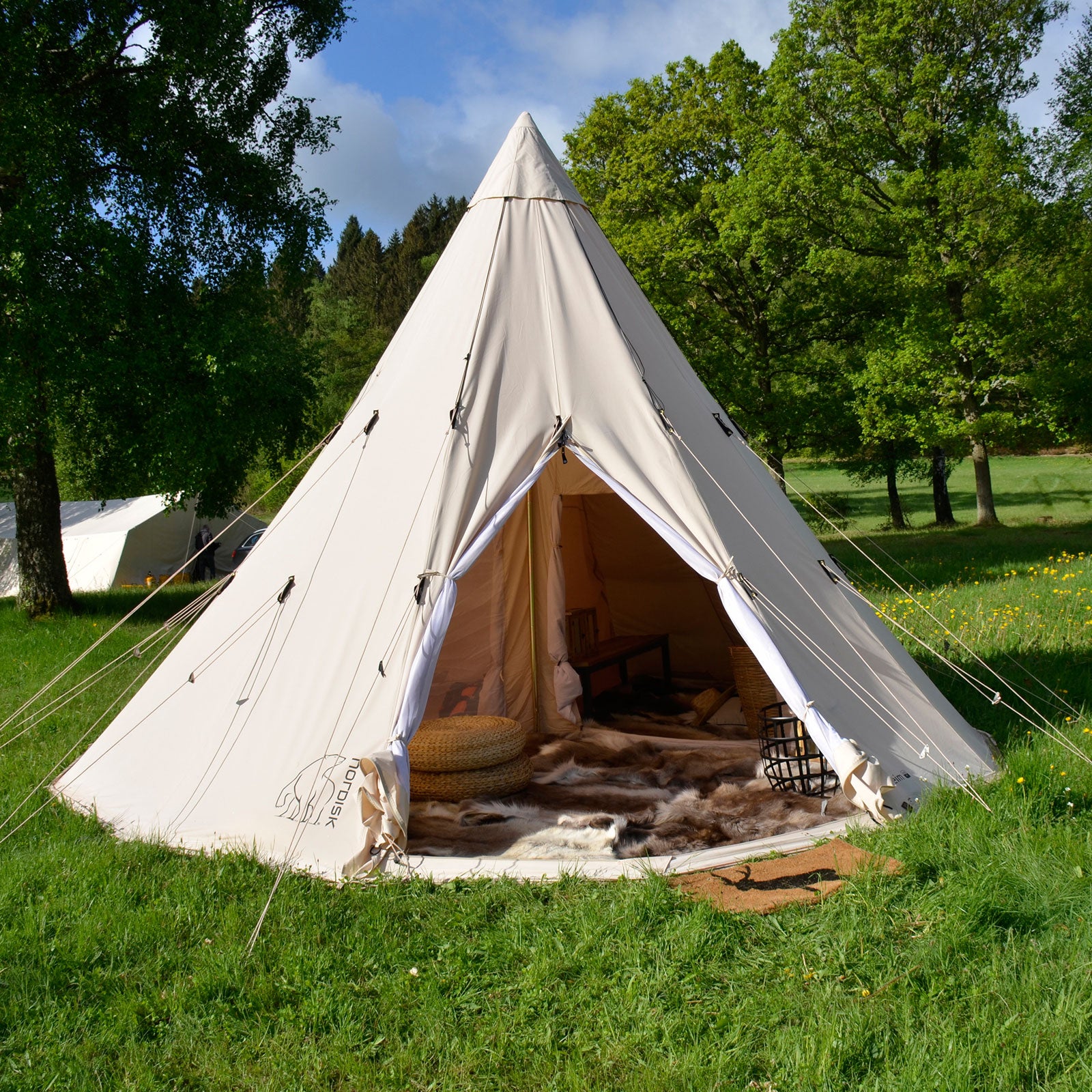 NORDISK Alfheim 12.6 Tipi Tente 4 5 6 personnes Tente de camping Tente de camping en coton