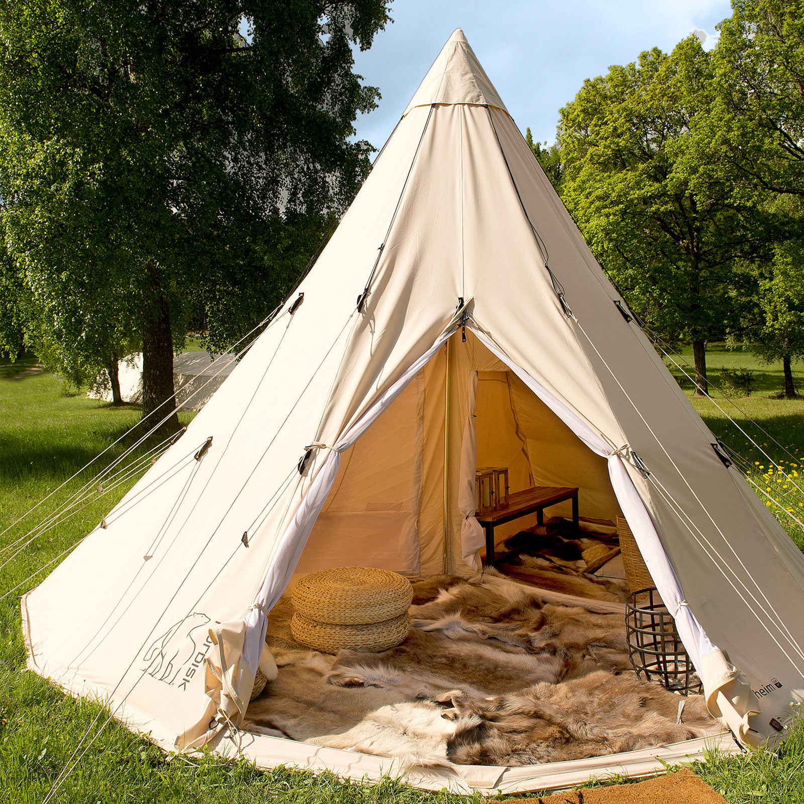 NORDISK Alfheim 12.6 Tipi Tente 4 5 6 personnes Tente de camping Tente de camping en coton