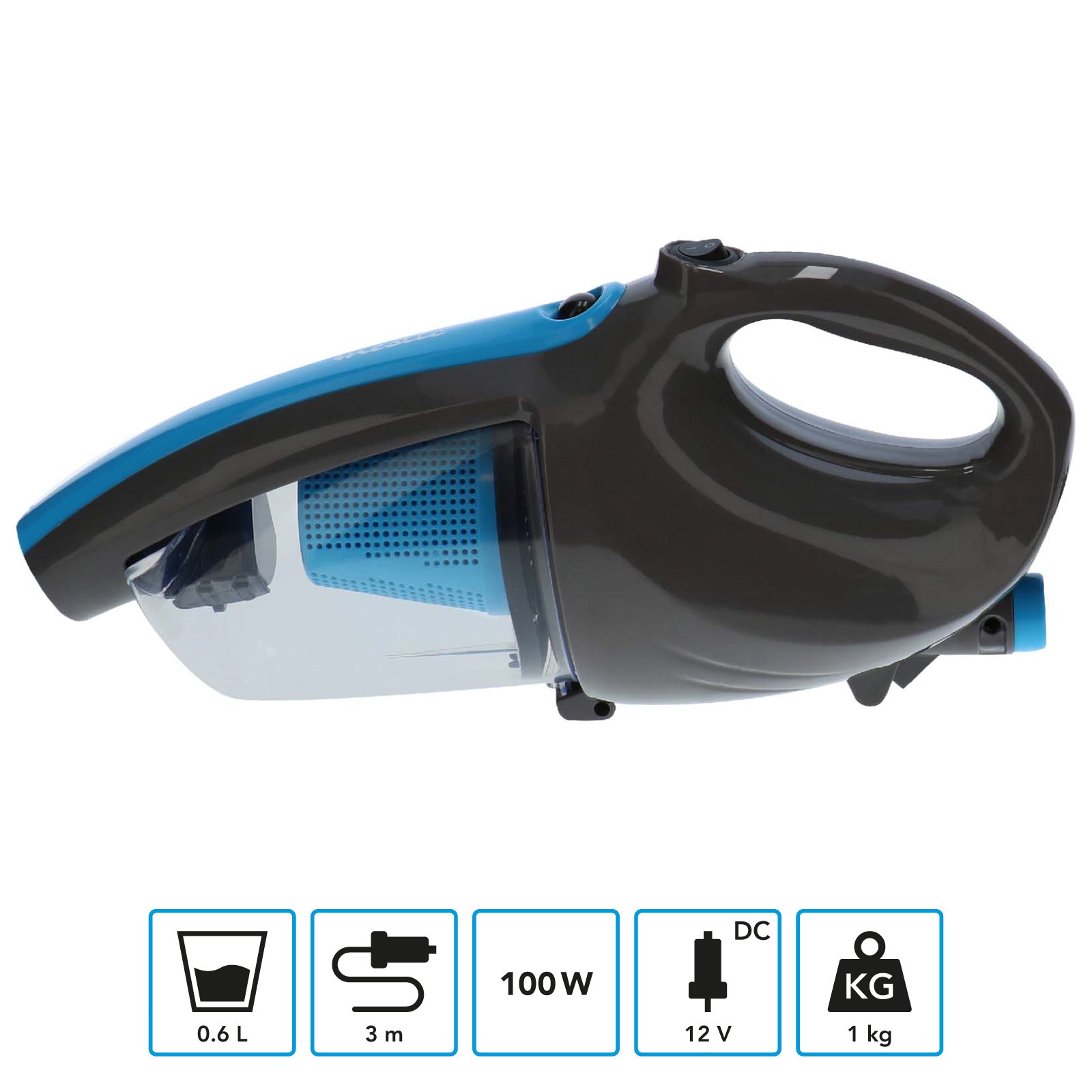 MESTIC Handstaubsauger Auto MS-80 Beutellos Hand Staub Sauger KFZ Mini 12V 100W