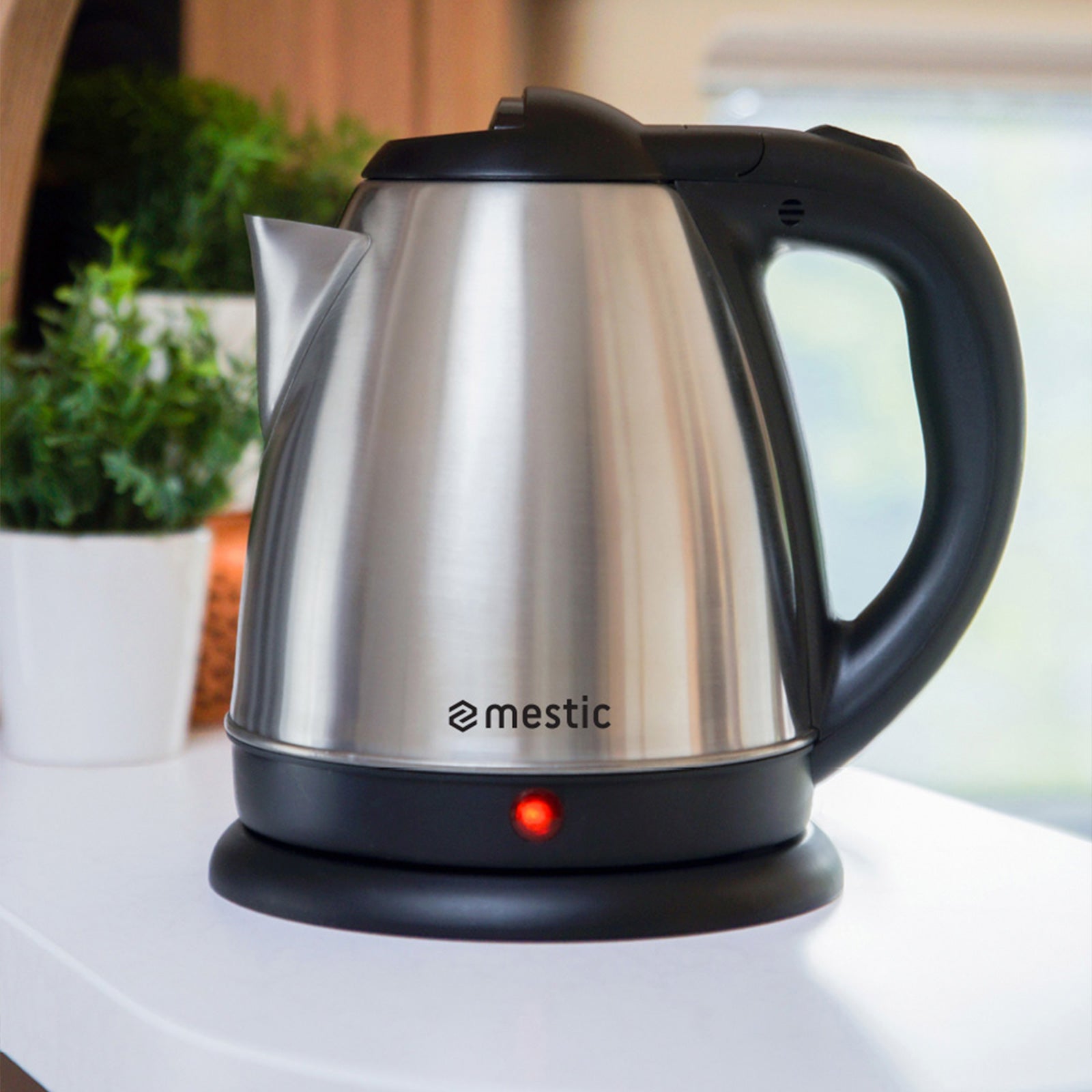 MESTIC reiswaterkoker MWC-150, kleine draadloze kampeerwaterkoker, 1,5 liter, 1000 W