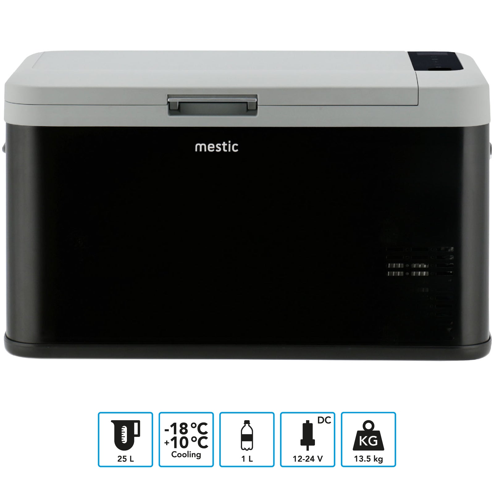 MESTIC Kompressor Kühlbox MCC-25 L Auto Tiefkühl Box Camping AC/DC 12/24V 230V