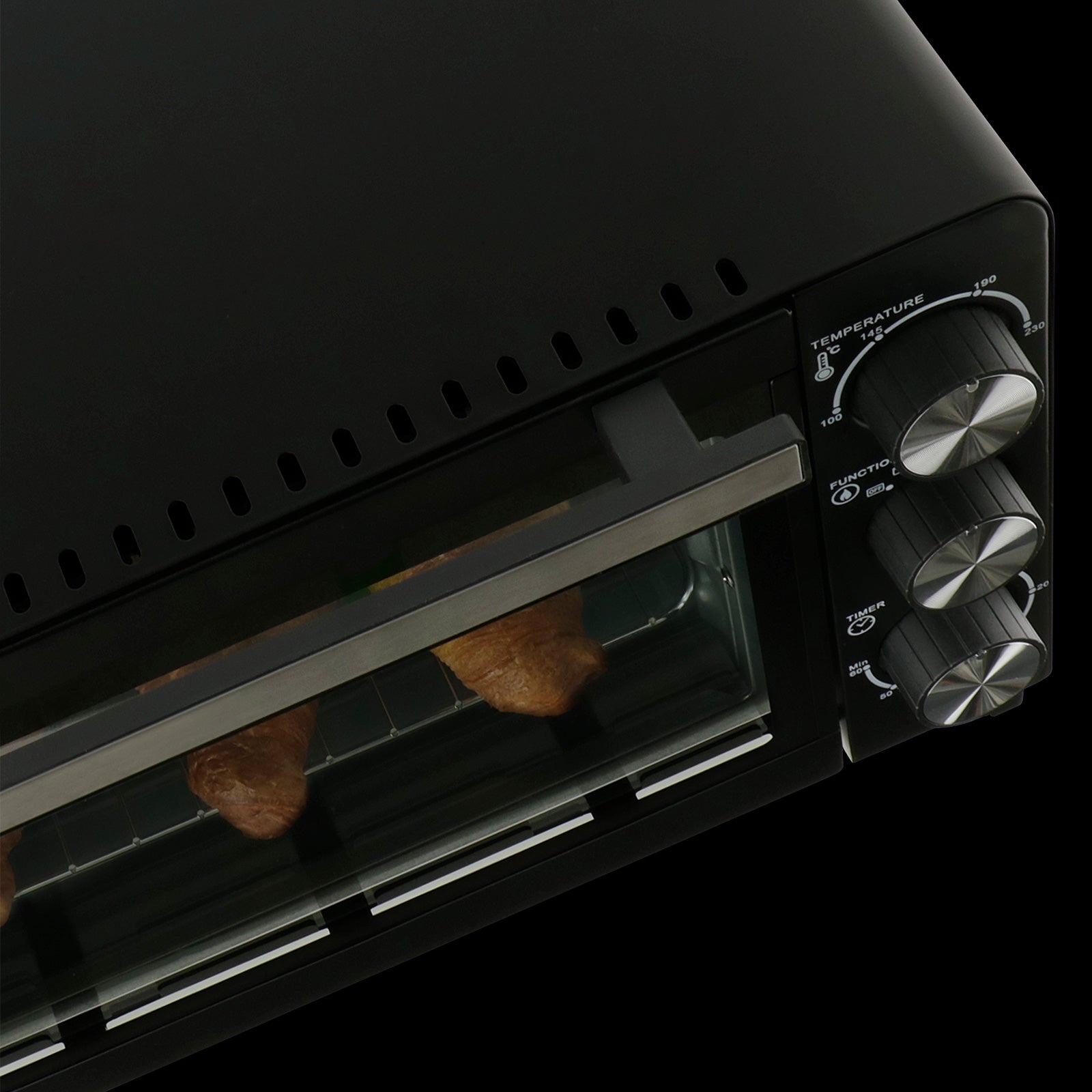 MESTIC Camping Backofen Umluft MHO-120 Mini Tisch Pizza Ofen Timer Klein 800 W