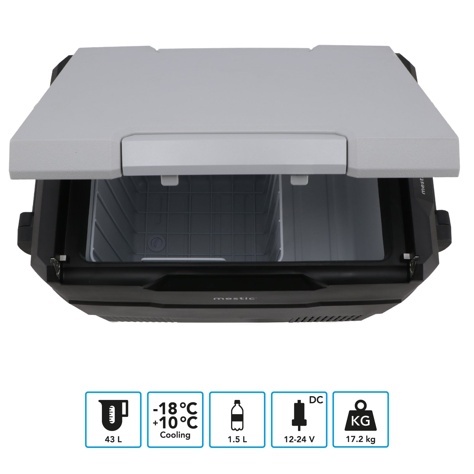 Glacière à compresseur MESTIC MCCHD-45 L pour voiture et camping, AC/DC 12/24 V 230 V