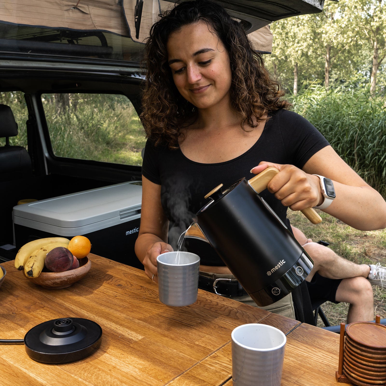 Bouilloire de voyage MESTIC MWC-250, bouilloire de camping 1 L, sans fil, mobile