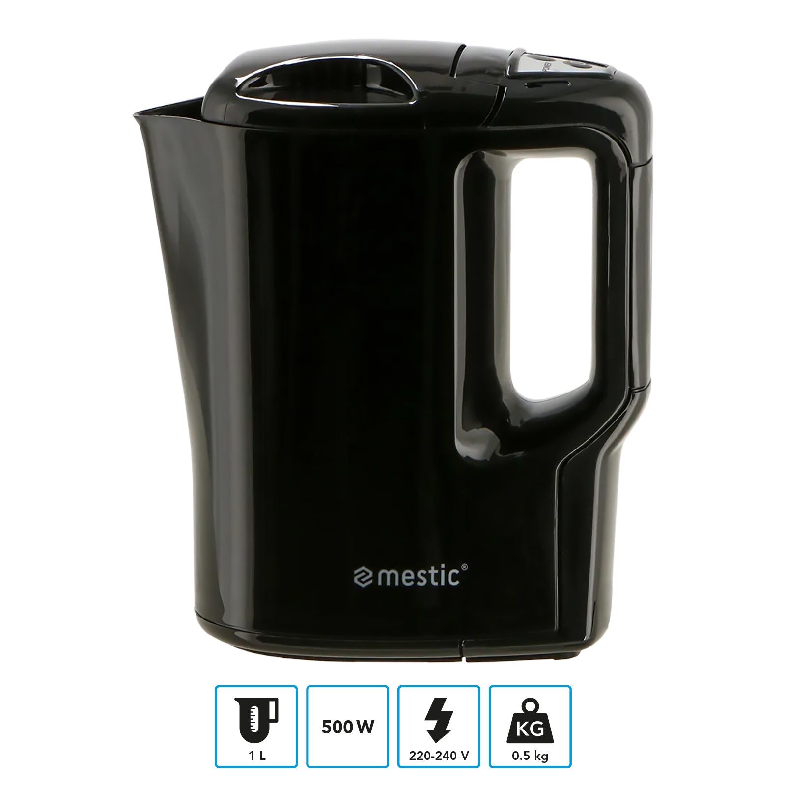 MESTIC Reise Wasserkocher MW-80 Camping Wasser Kocher Kessel Mini Klein 1L 500 W