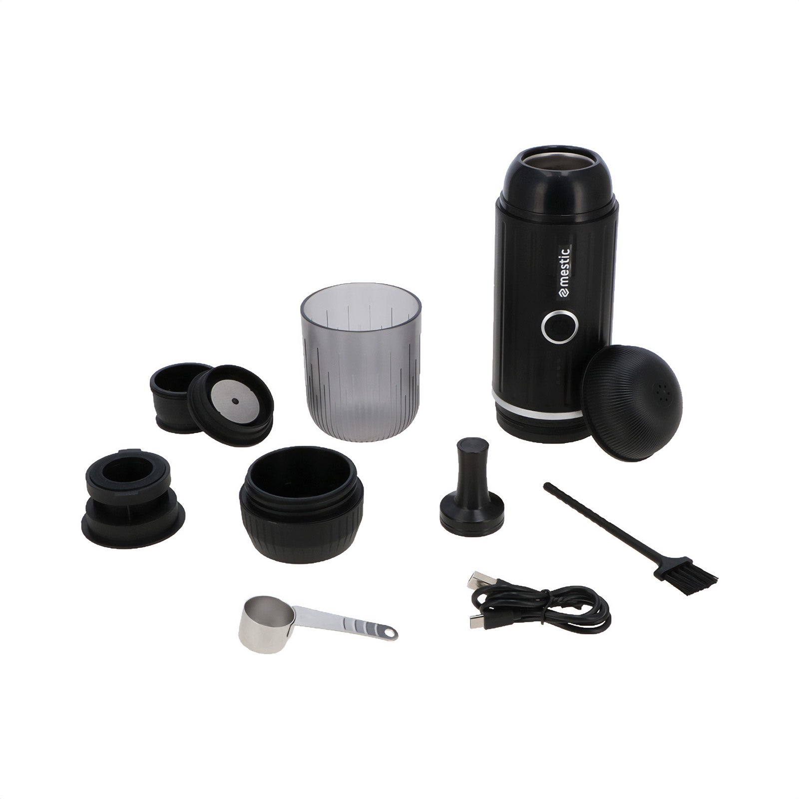 MESTIC Reise Kaffeemaschine Set MK-90 Mini Tragbar Espresso Kaffee Kapseln 100W
