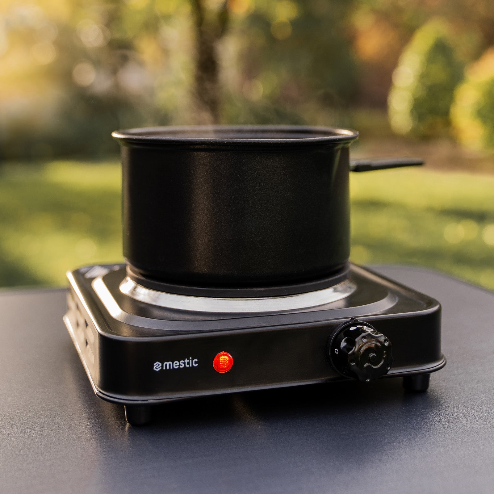 MESTIC Einzel Kochplatte MKT120 Kochfeld Elektro Herd Platte Camping Kocher 750W