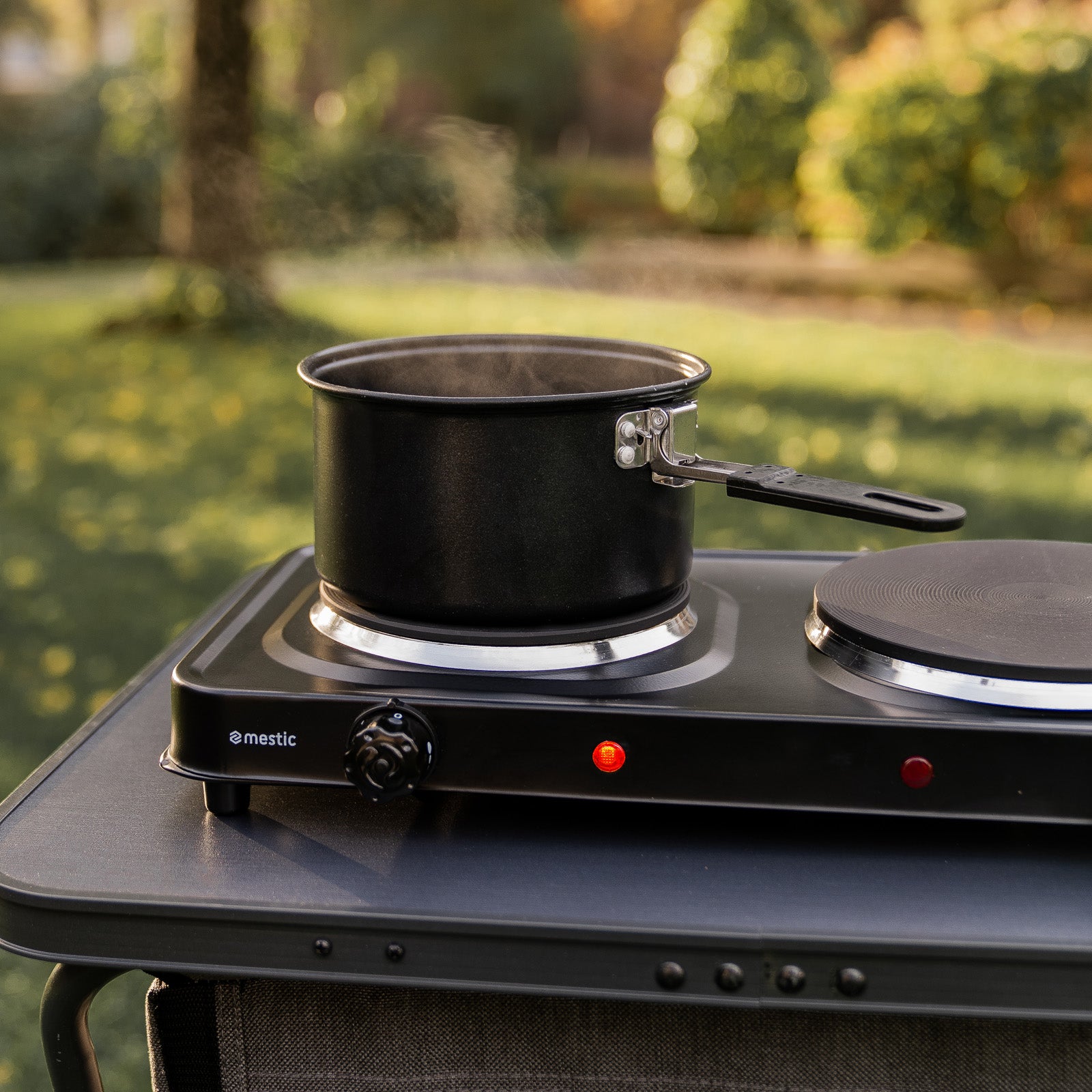 MESTIC Doppel Kochplatte MKT200 Kochfeld Elektro Herd Platte Camping Alu 2500W