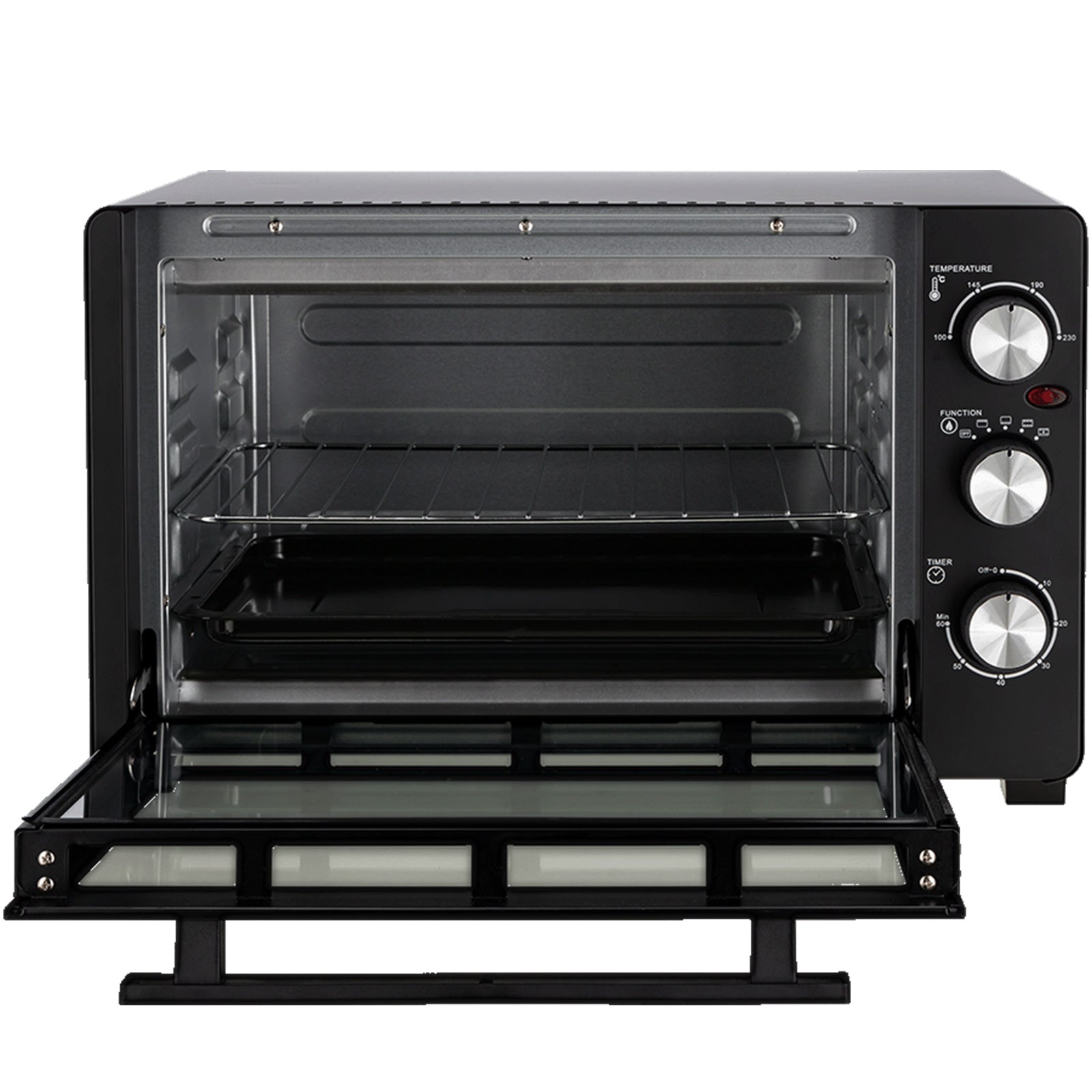 MESTIC Camping Backofen Umluft MHO-130 Mini Tisch Pizza Ofen Timer Klein 1200 W