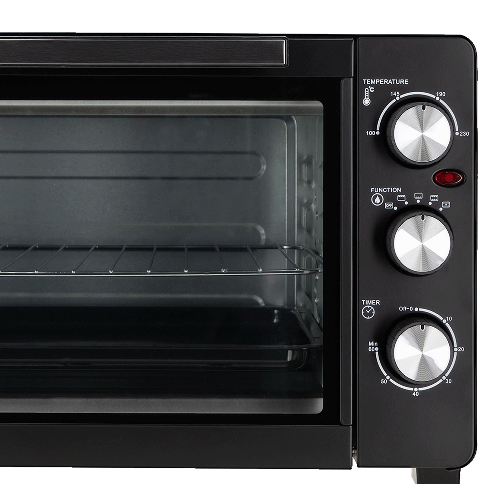 MESTIC Camping Backofen Umluft MHO-130 Mini Tisch Pizza Ofen Timer Klein 1200 W