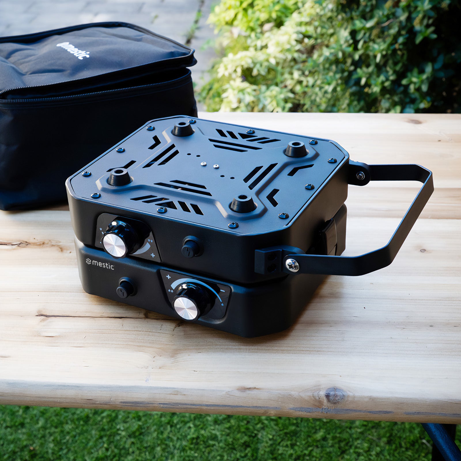 MESTIC Gaskocher MGC-150 Camping Kartuschen Kocher 2 Flammig Outdoor 2 x 1800 W
