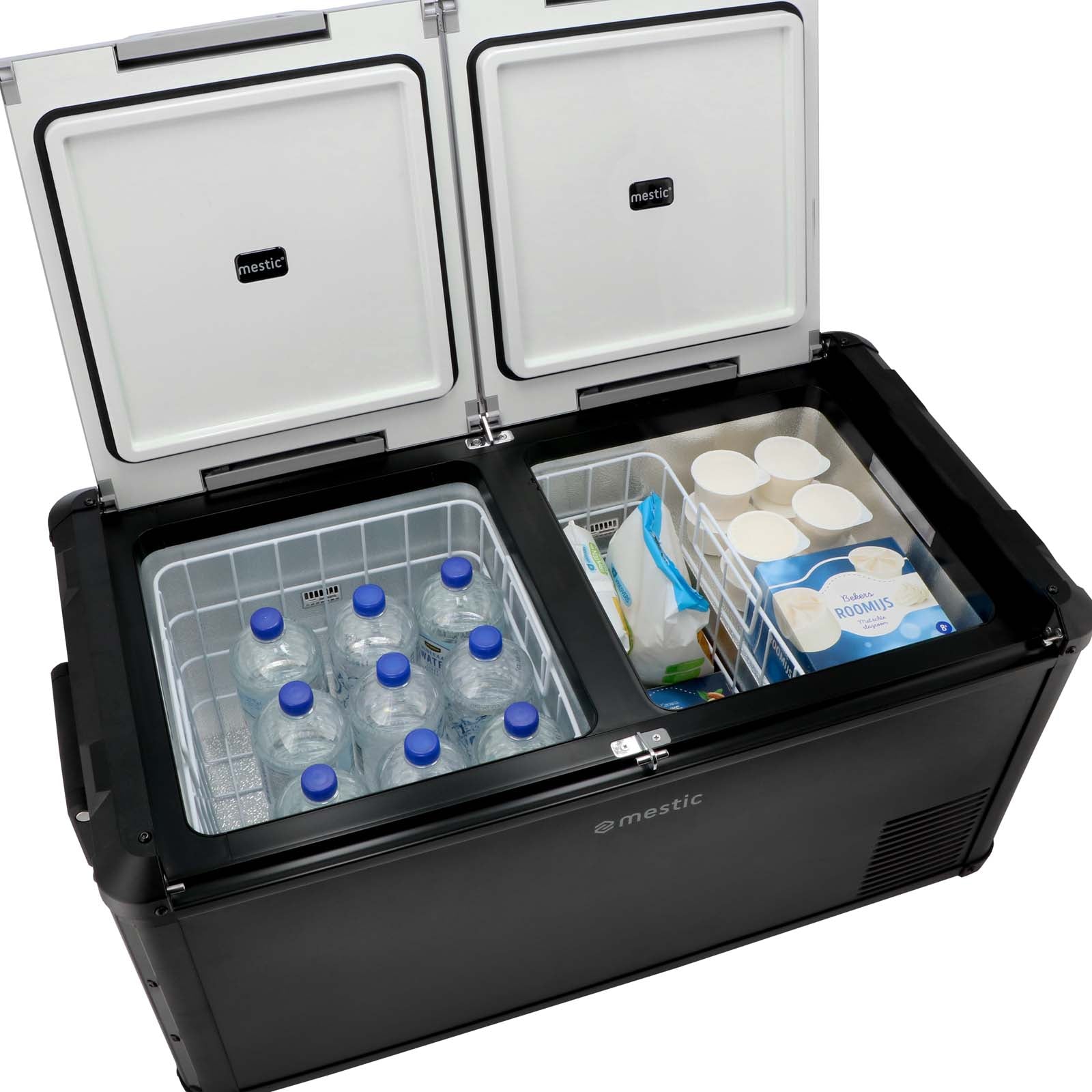 MESTIC compressor cool box MCCP-75 L dual zone car camping 12/24V AC/DC 100-240V