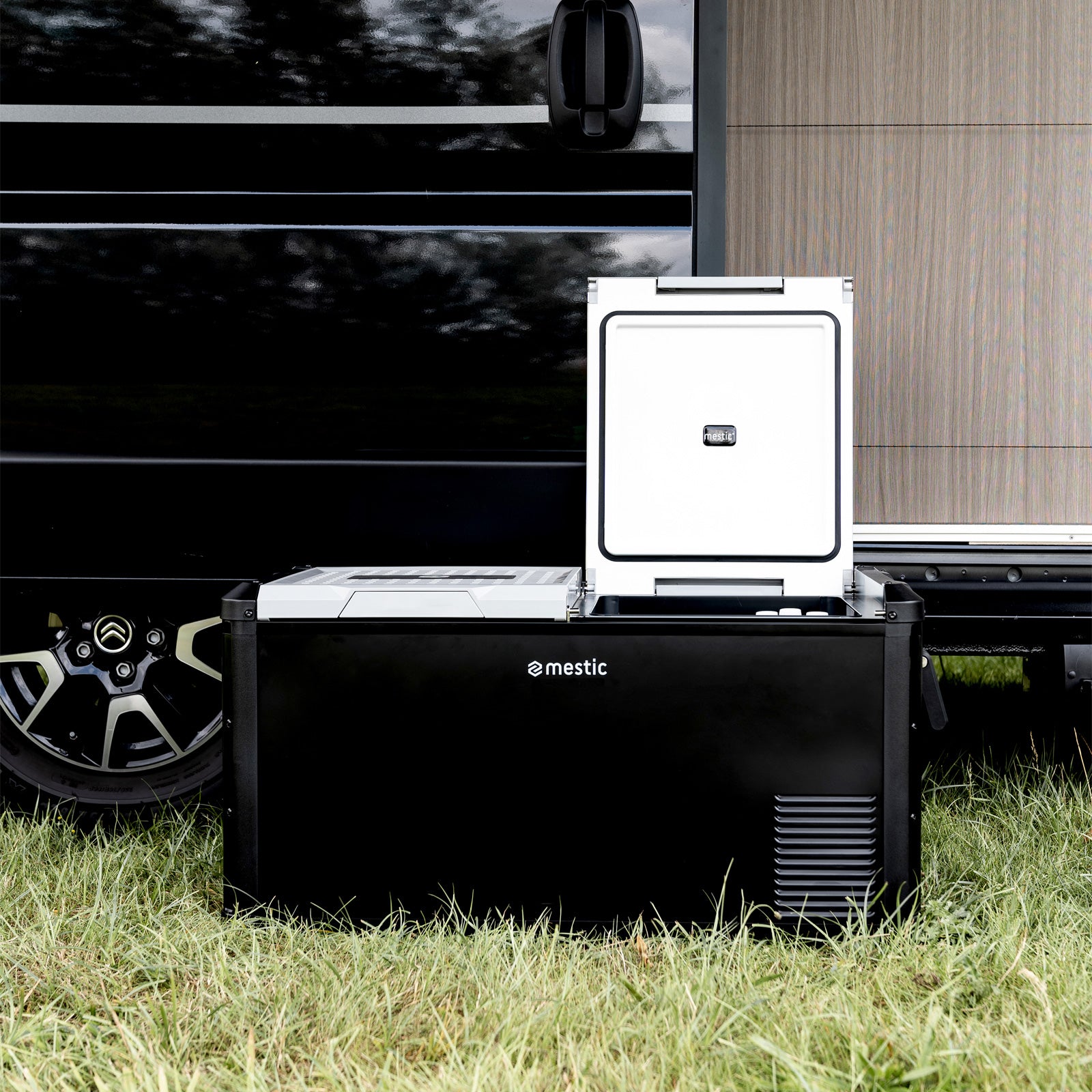 MESTIC Kompressor Kühlbox MCCP-75 L Dual Zone Auto Camping 12/24V AC/DC 100-240V