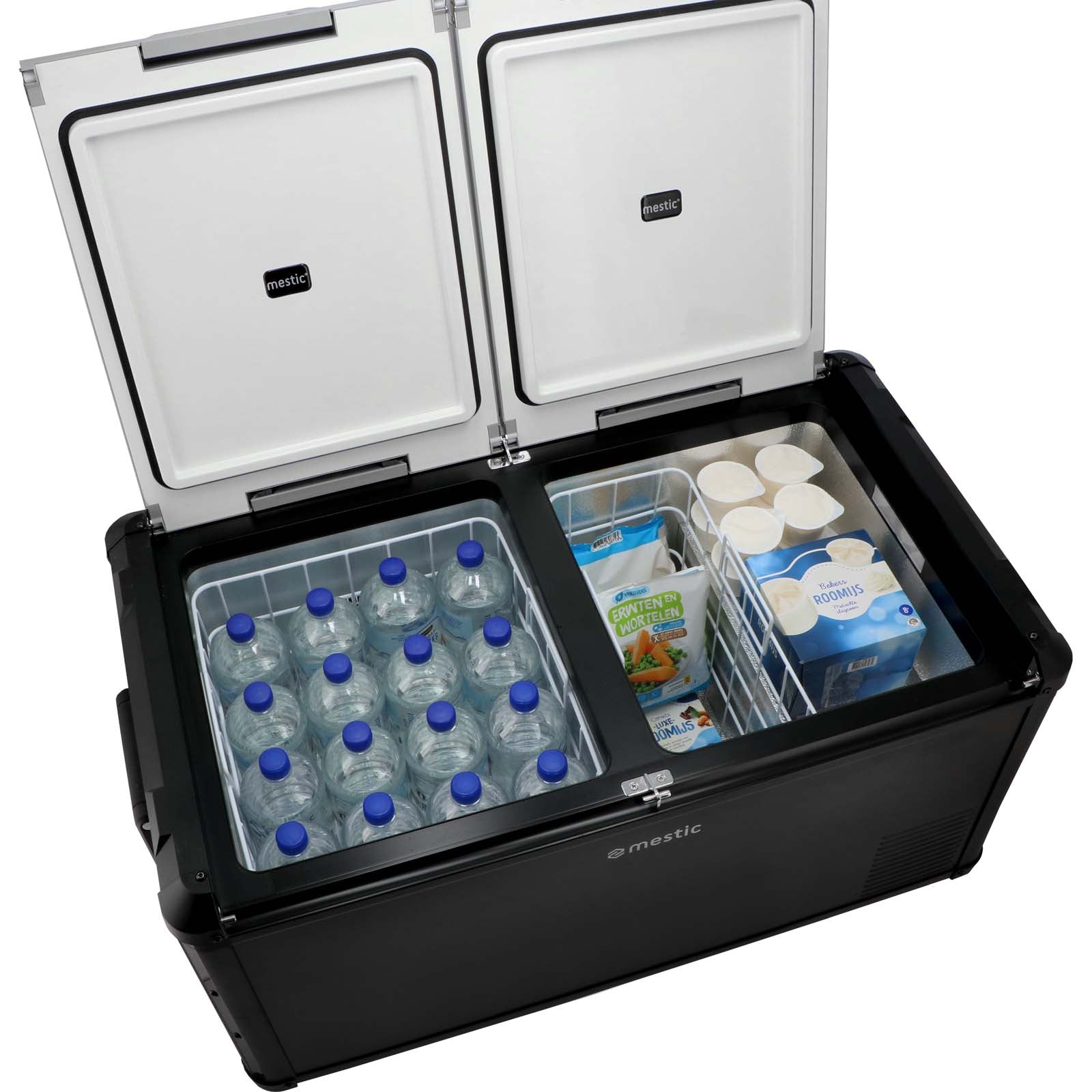 MESTIC Kompressor Kühlbox MCCP-90 L Dual Zone Auto Camping 12/24V AC/DC 100-240V