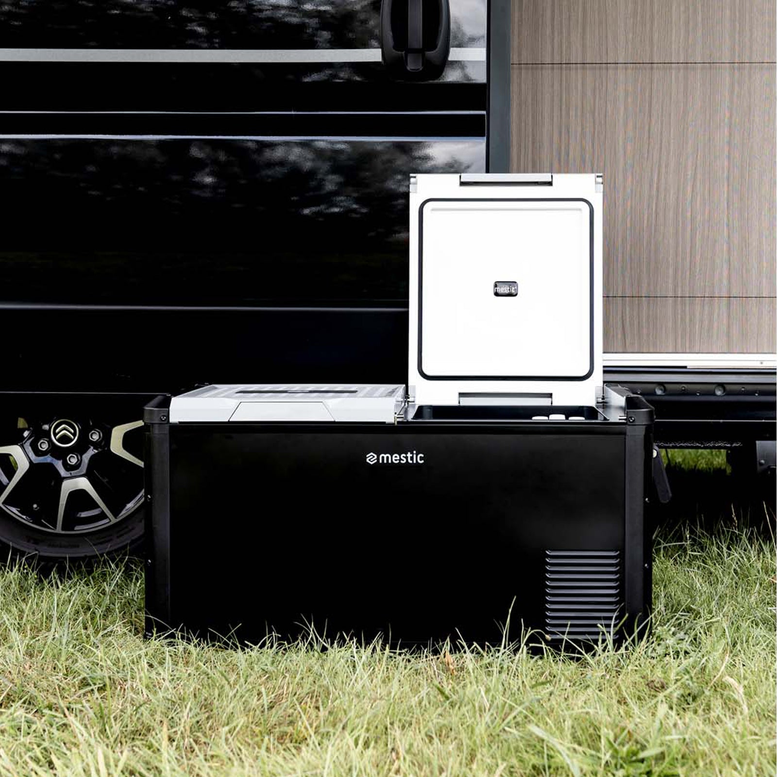 MESTIC Kompressor Kühlbox MCCP-90 L Dual Zone Auto Camping 12/24V AC/DC 100-240V