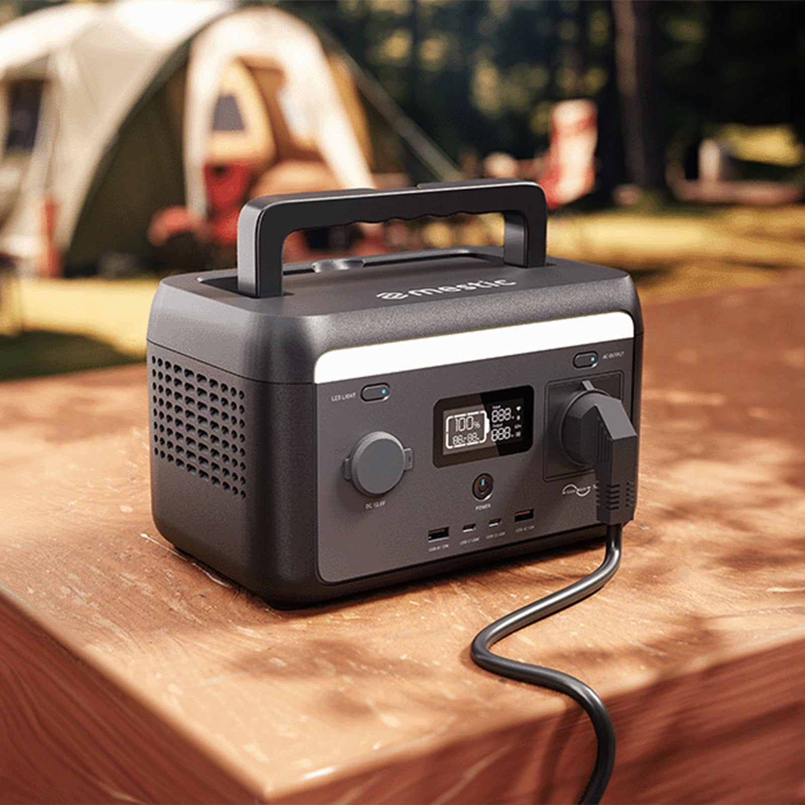 Centrale électrique portable MESTIC MPS-300, générateur solaire de camping LiFePO4 300 W 204 Wh