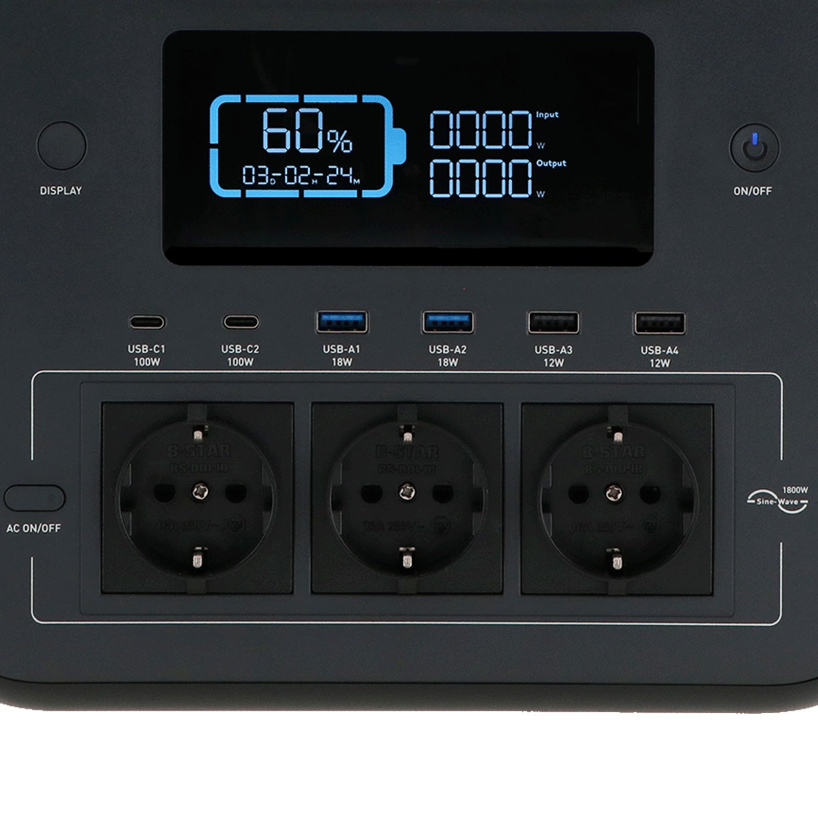 MESTIC Tragbare Powerstation MPS-1800 Camping Solar Generator PO4 1800W 1226Wh