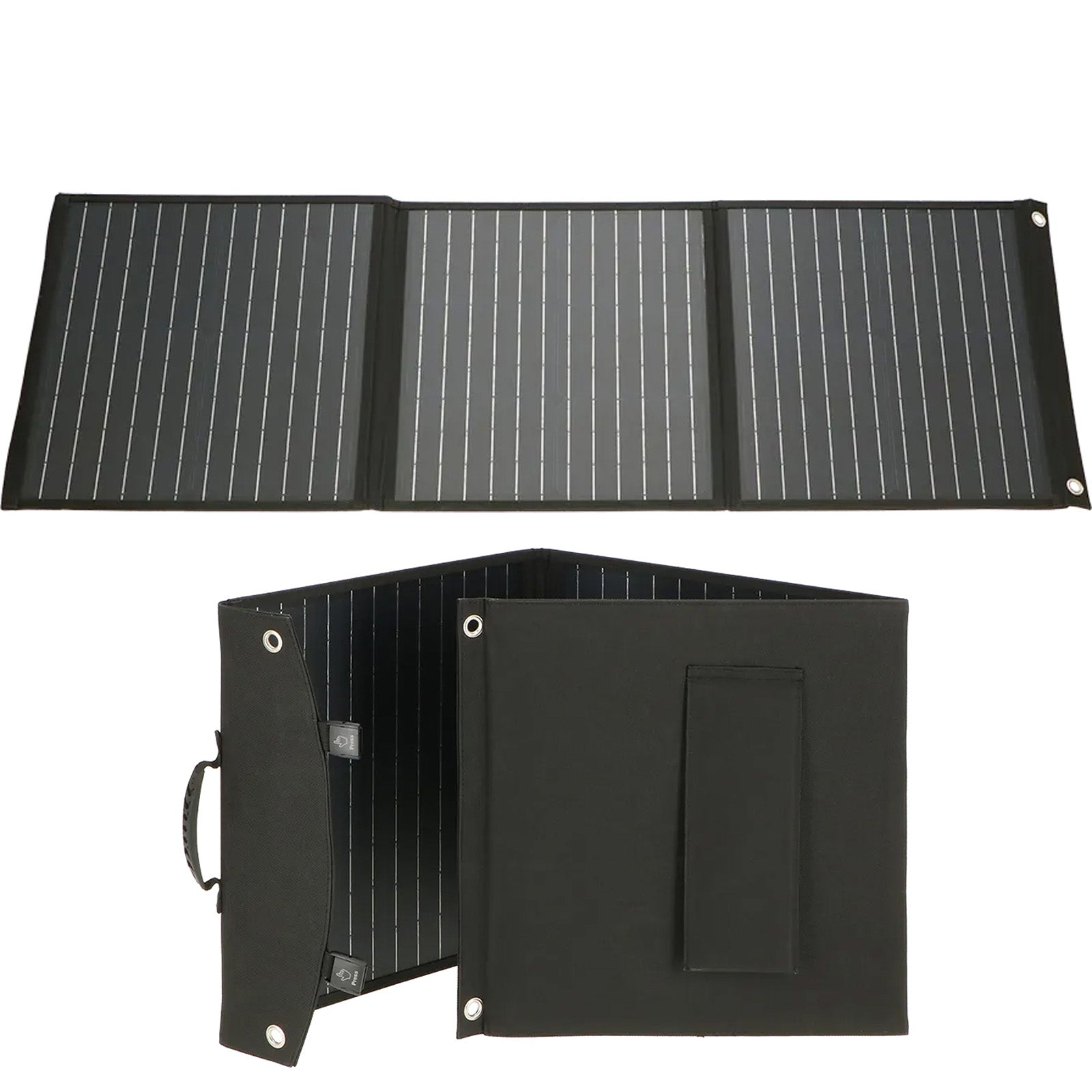 MESTIC Solarpanel Solarmodul MSFO-150 Camping Outdoor Tragbar Faltbar PERC 150 W